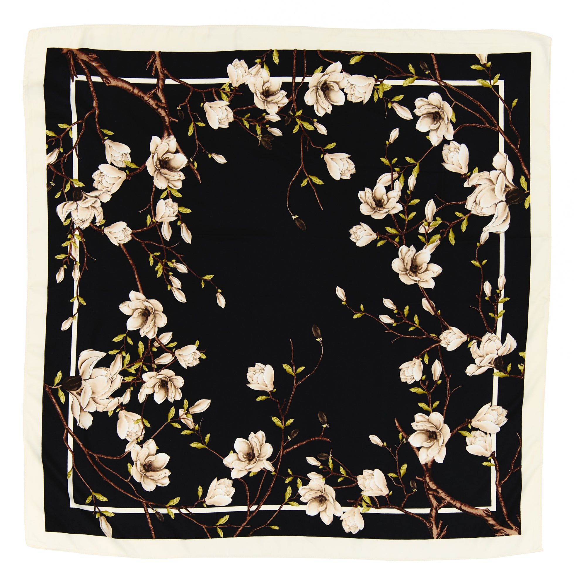 Floral Print Silky Twill Scarf