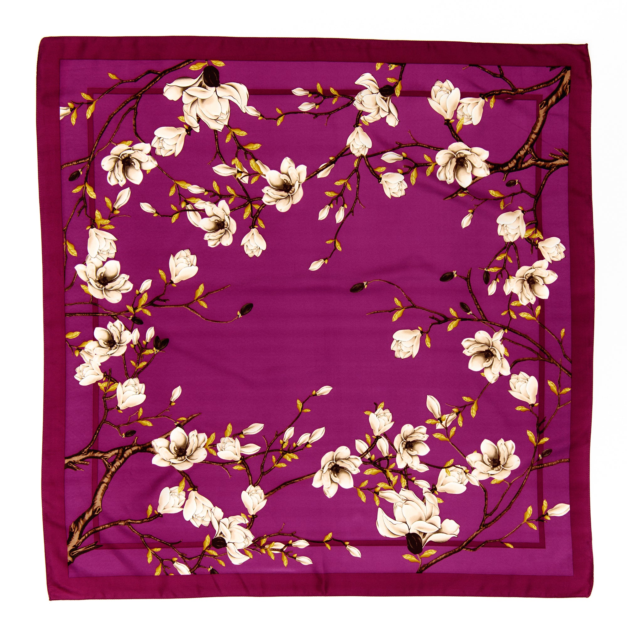 Floral Print Silky Twill Scarf
