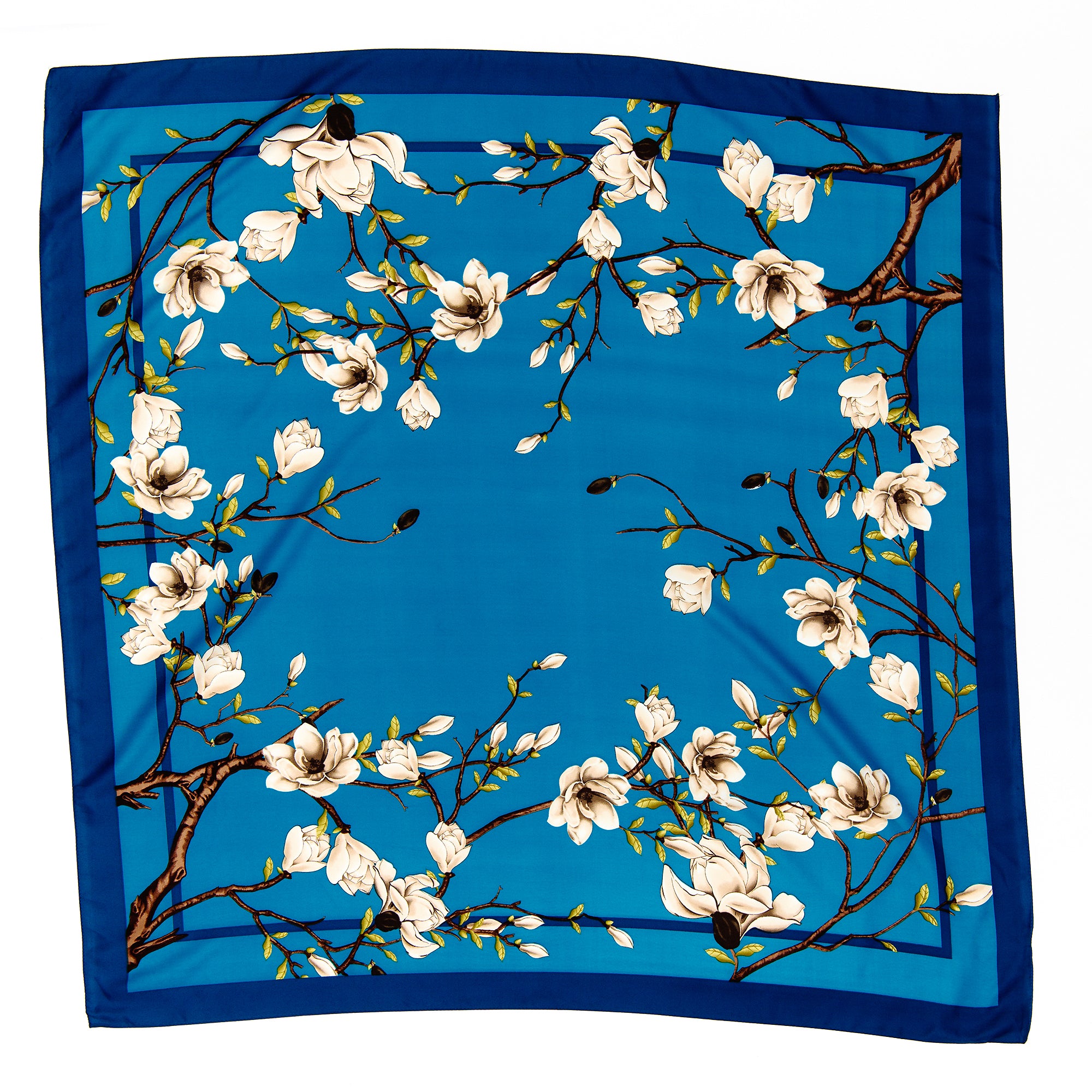 Floral Print Silky Twill Scarf