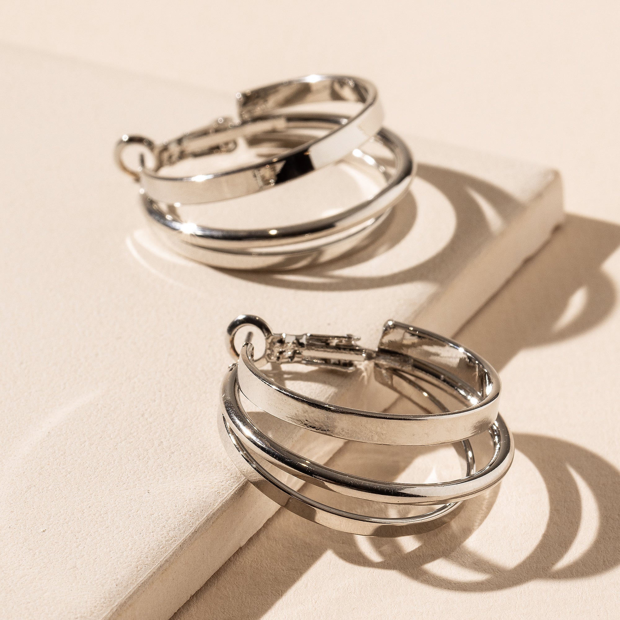 Triple Layered Hoop Earrings
