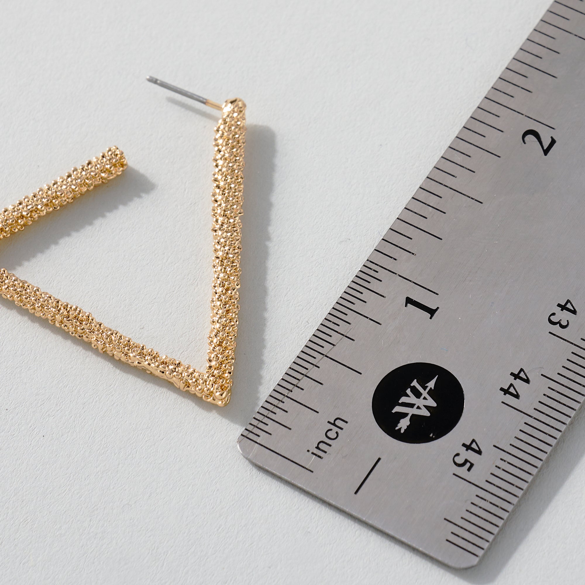 Open Triangle Hoop Earrings