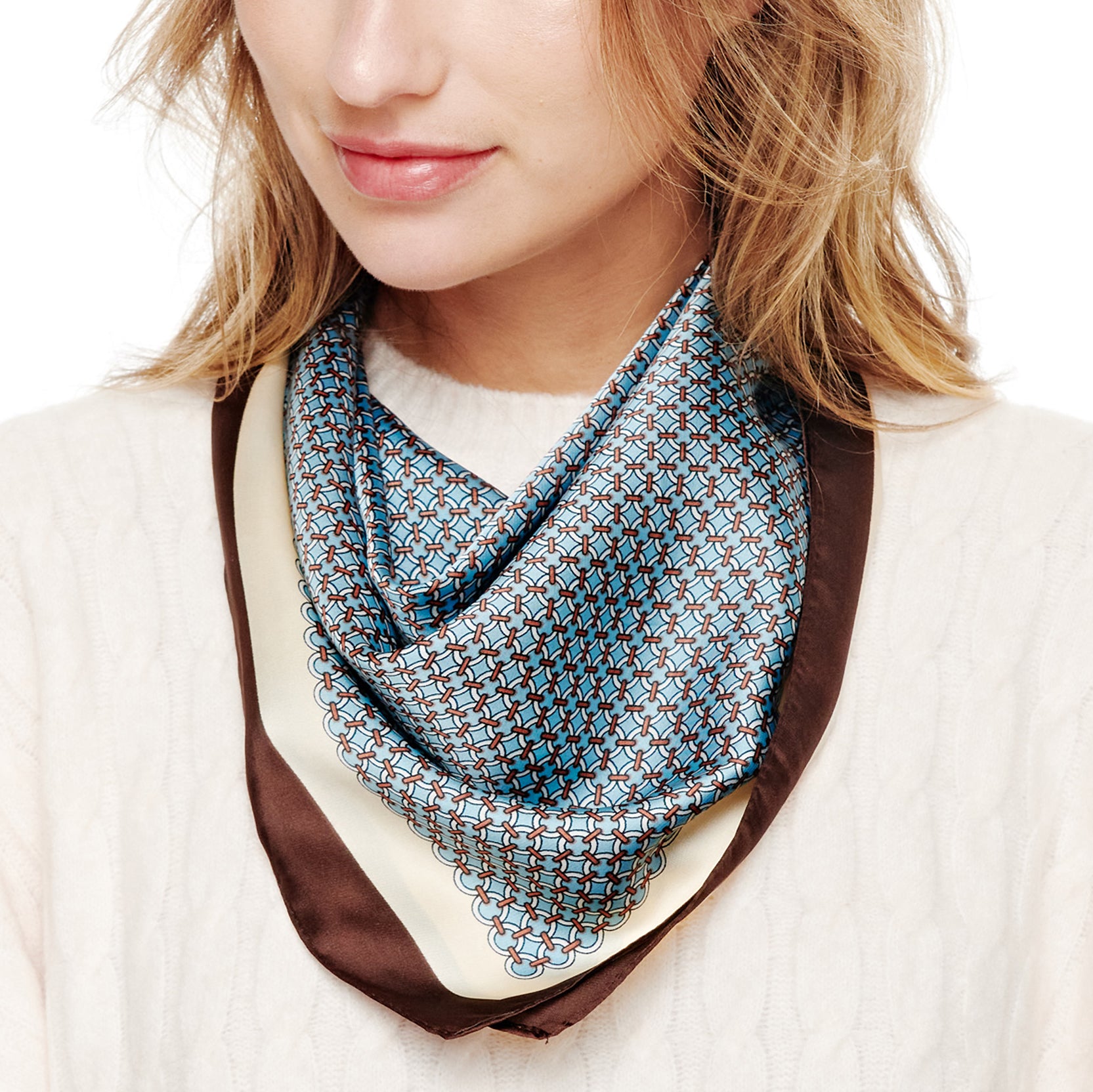 Multi Print Silky Bandana Scarf