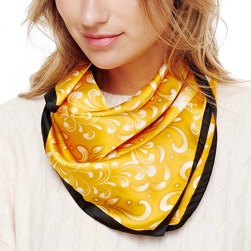 Multi Print Silky Bandana Scarf