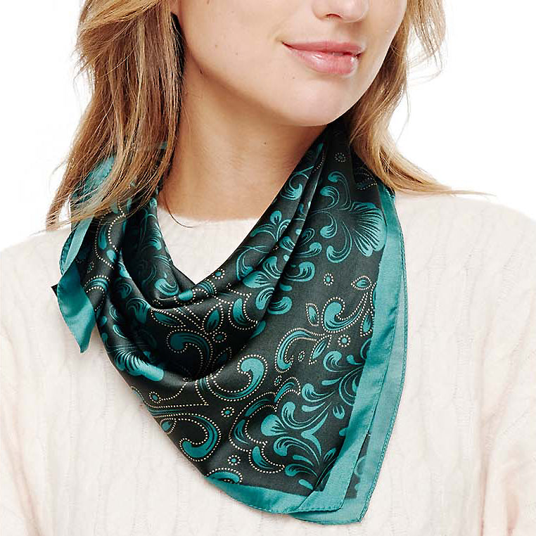 Multi Print Silky Bandana Scarf