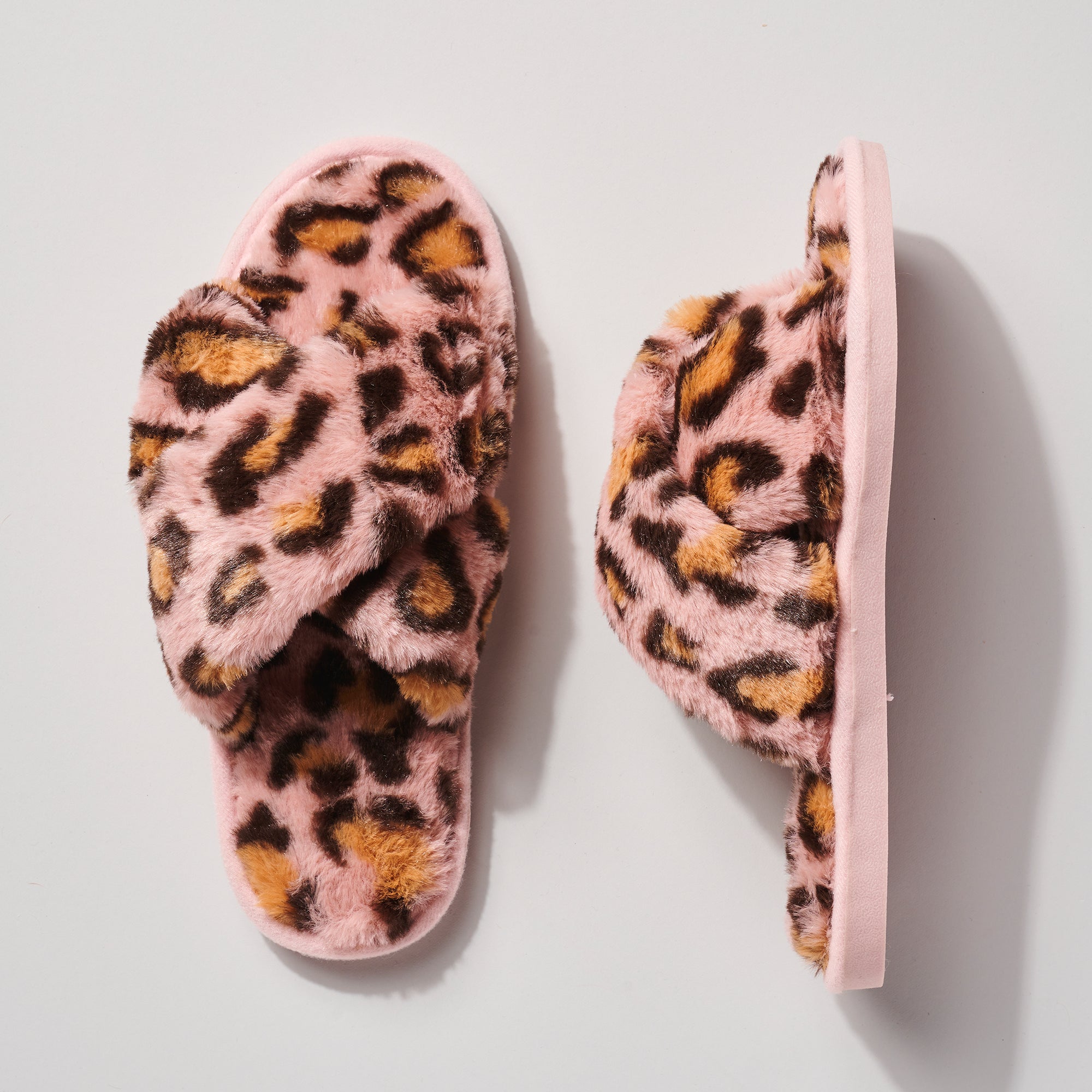 Leopard Fur Slippers