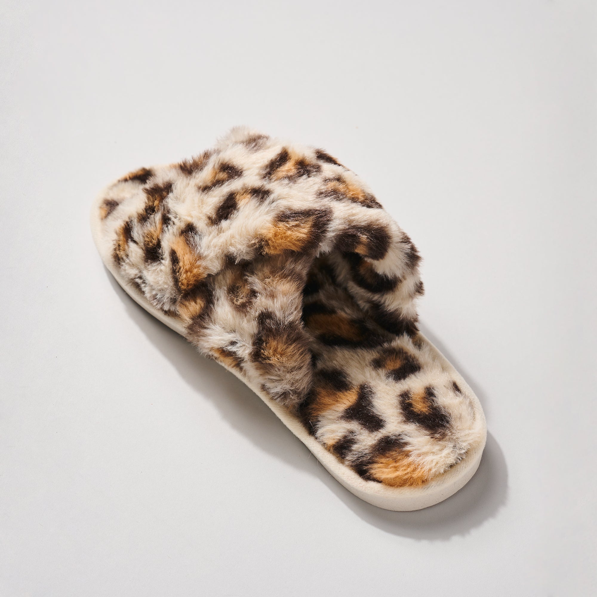 Leopard Fur Slippers