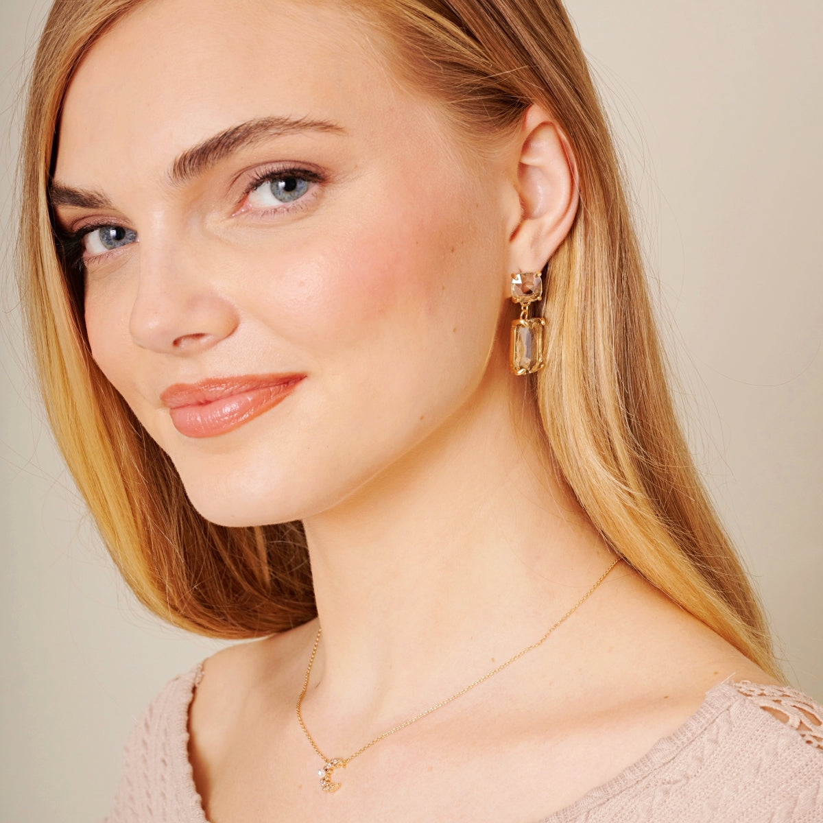 Moon Pearl Charm Necklace