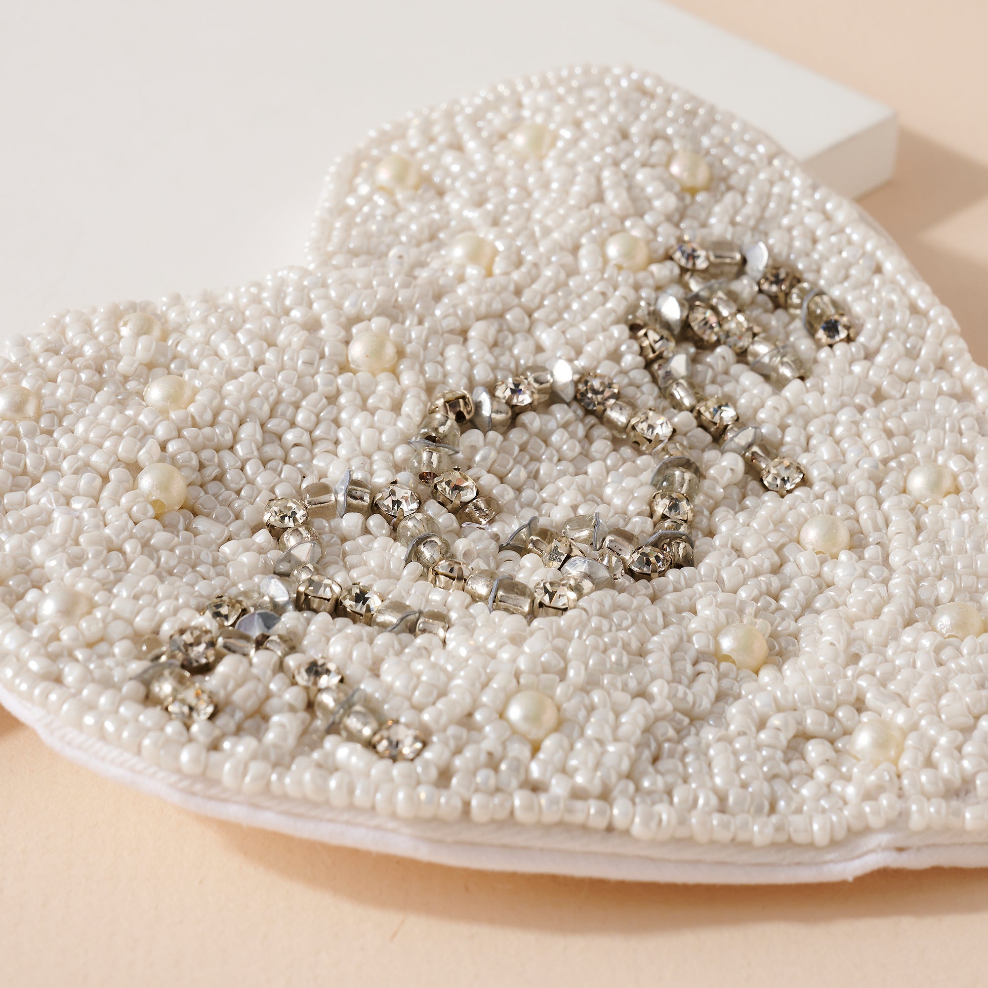 Heart MOM Beaded Coin Purse