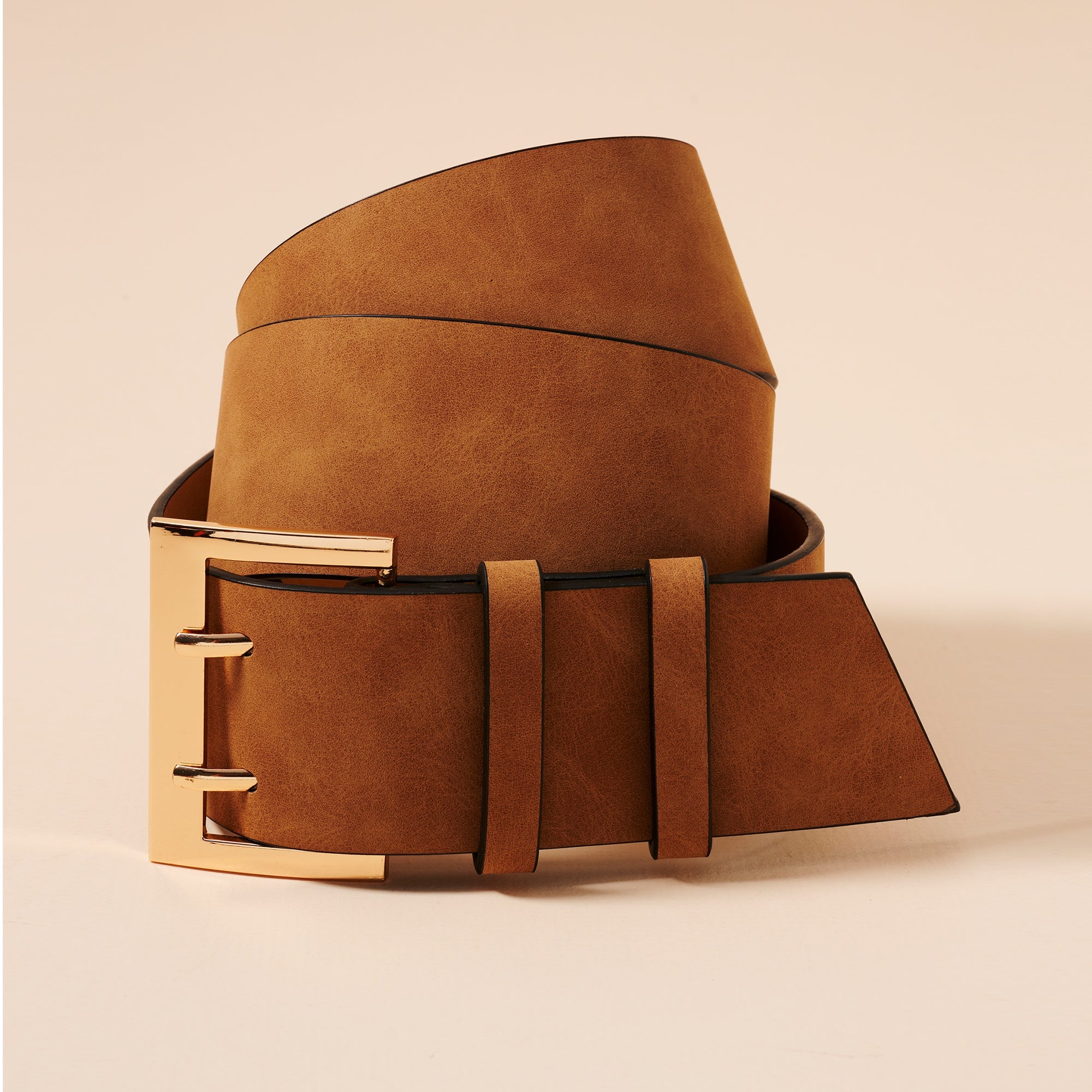 Wide Suede Waist Belt
