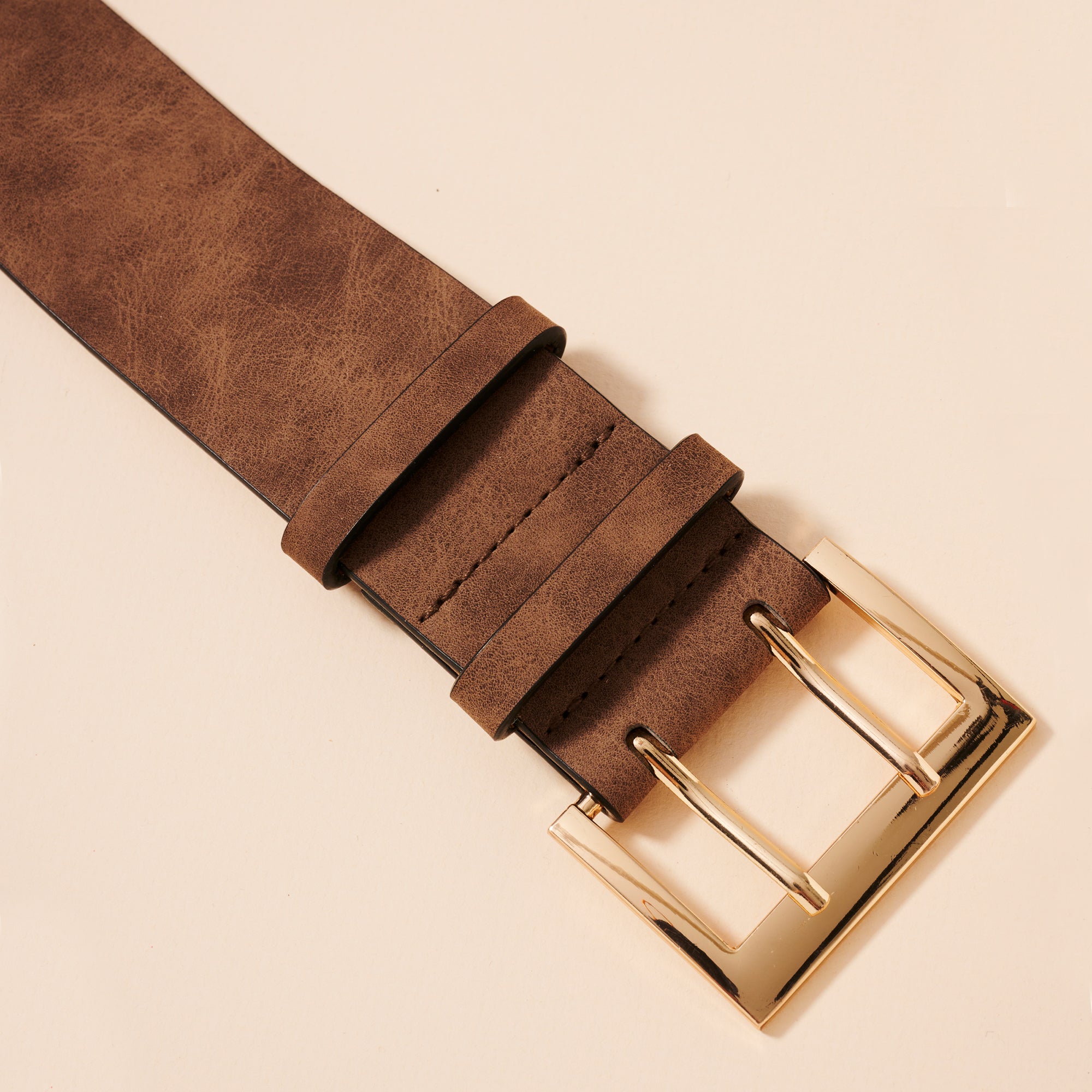 Wide Suede Waist Belt