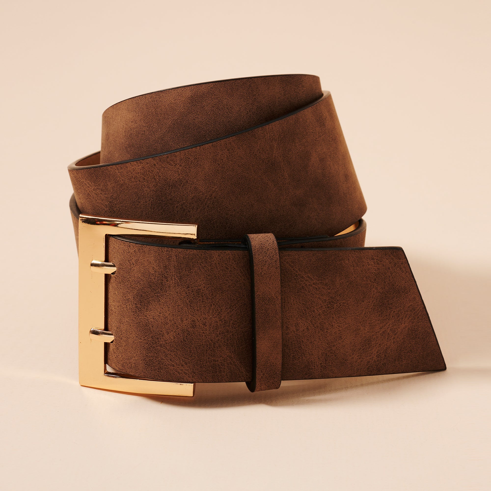 Wide Suede Waist Belt