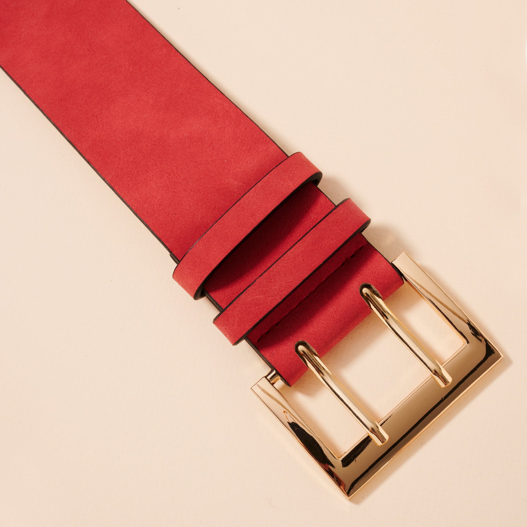 Wide Suede Waist Belt