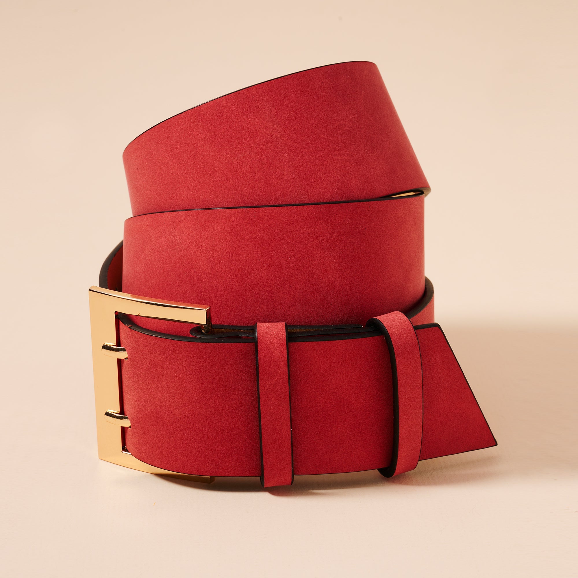 Wide Suede Waist Belt