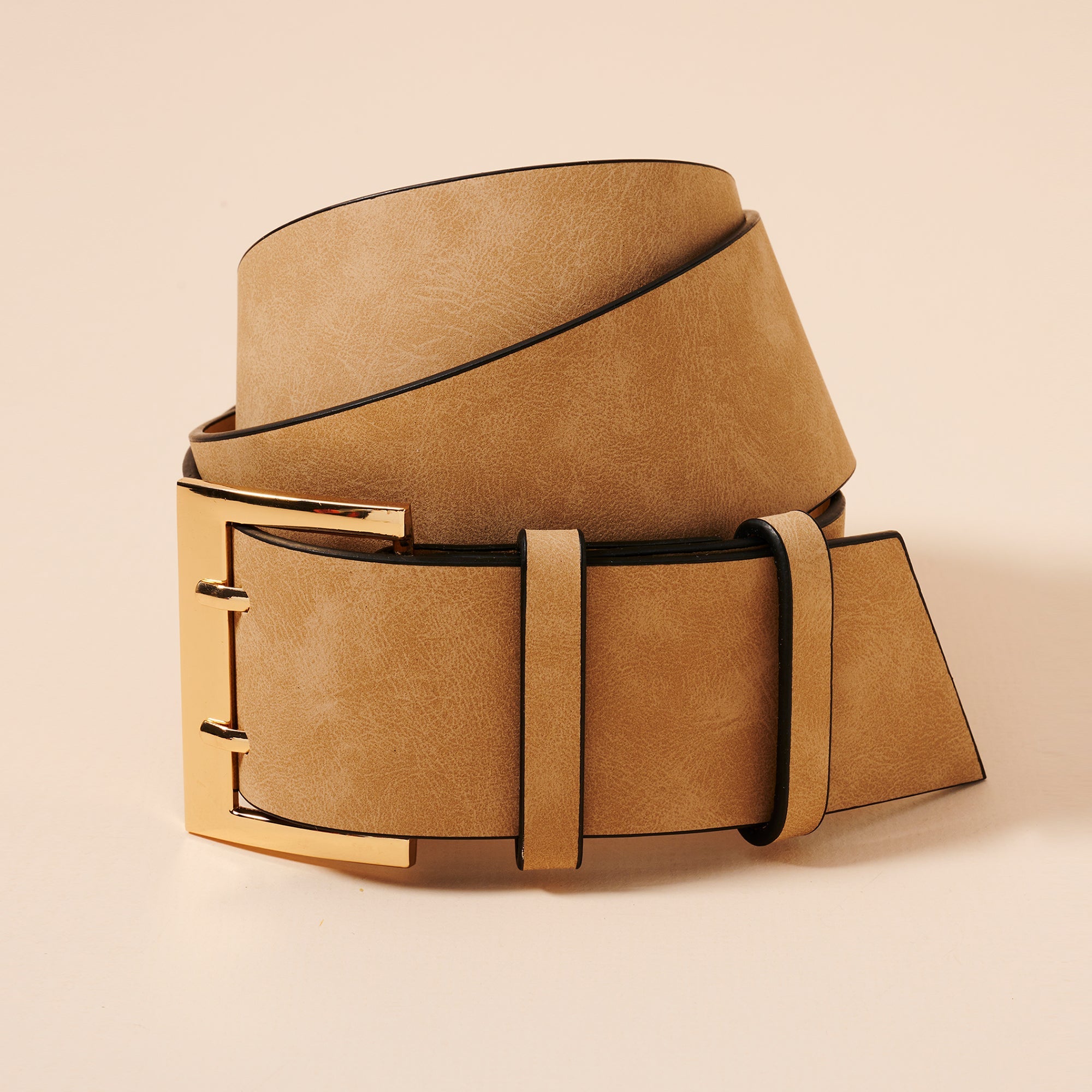 Wide Suede Waist Belt