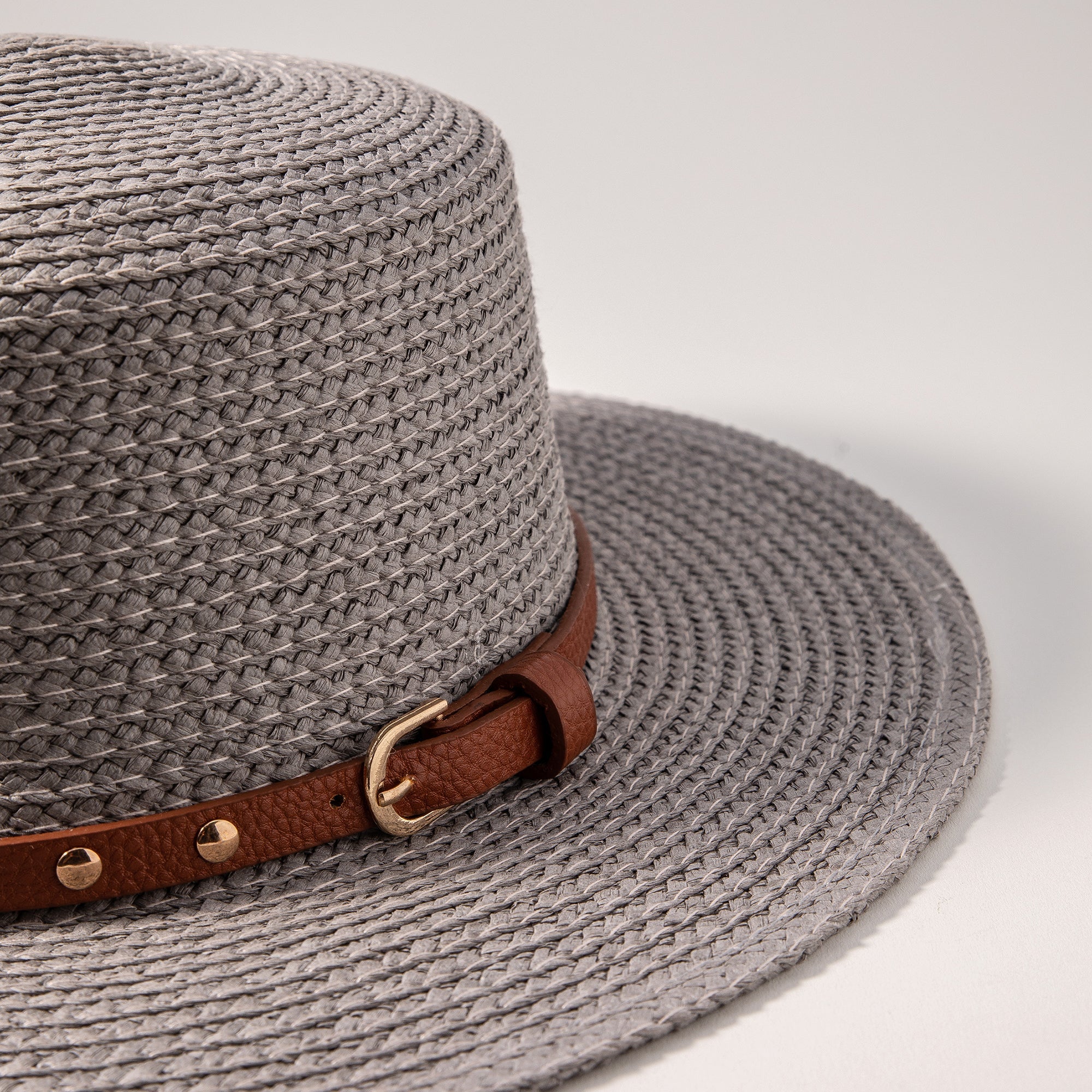 Leather Belt Strap Fedora Hat