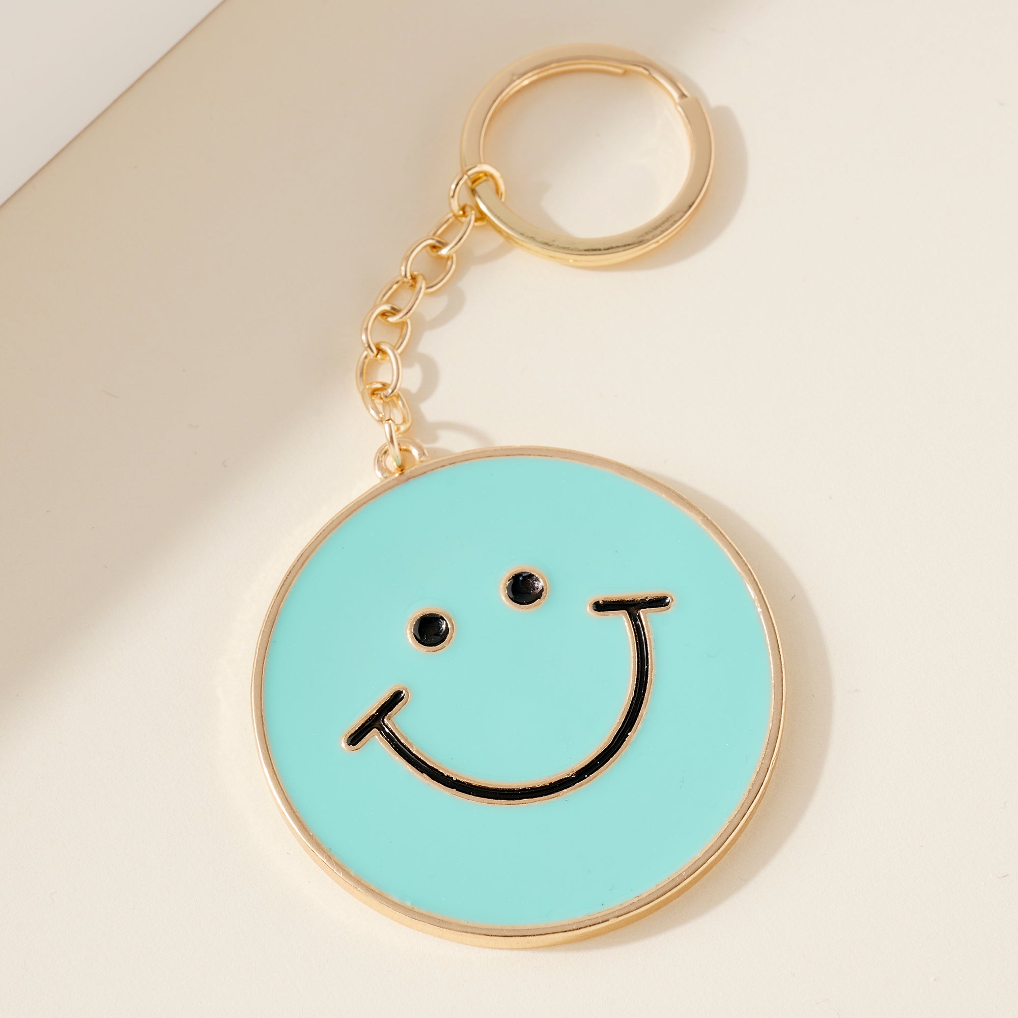 Two Tone Smile Drop Key Chain