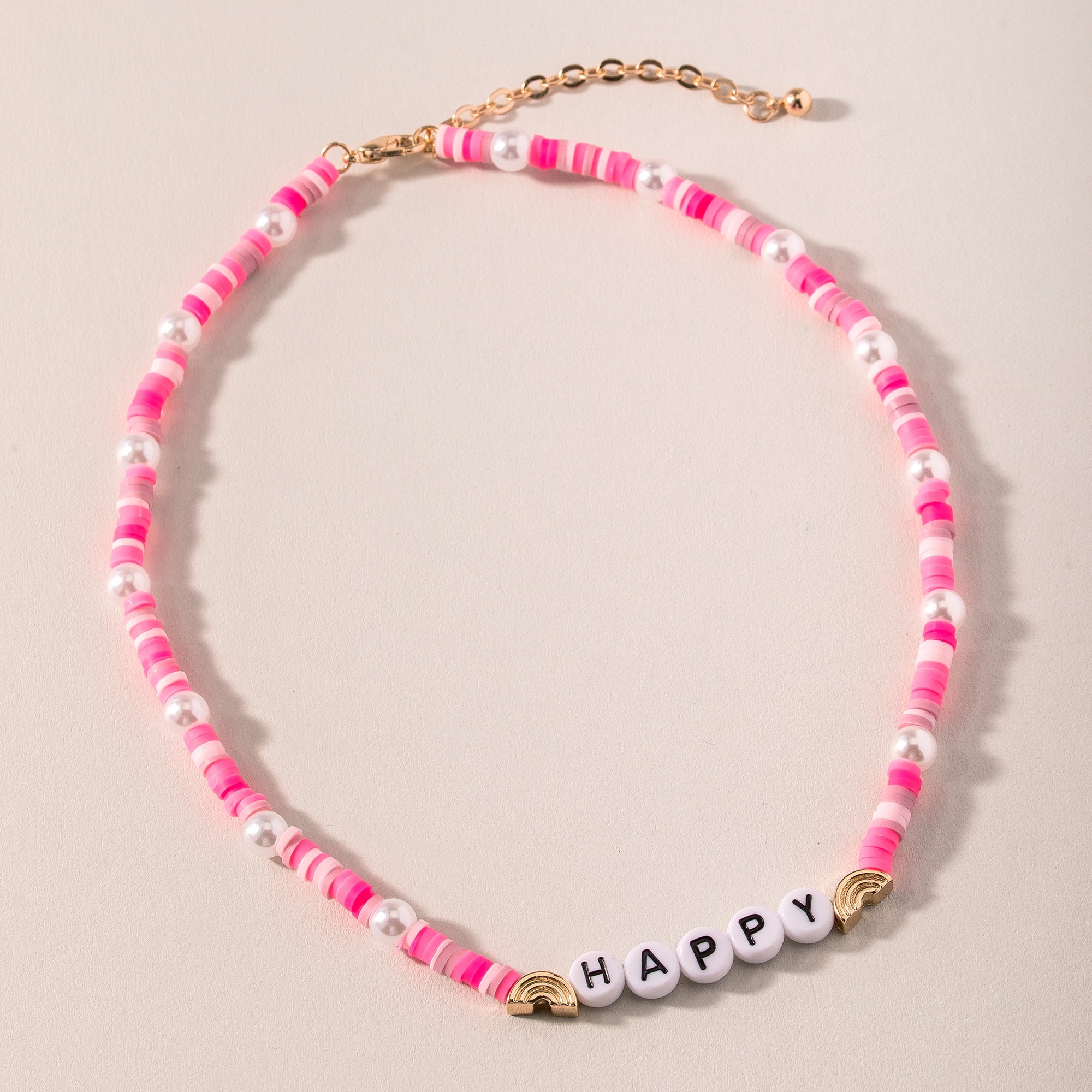 Kids Rubber Beads Pearl Necklace