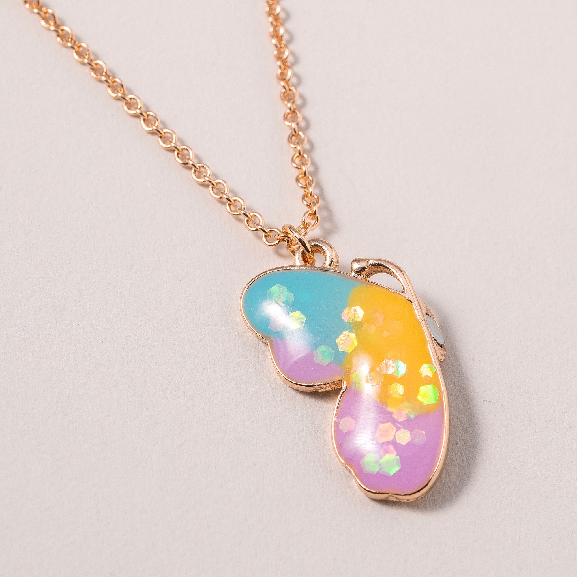 Kids Butterfly BFF Charm Necklace Set