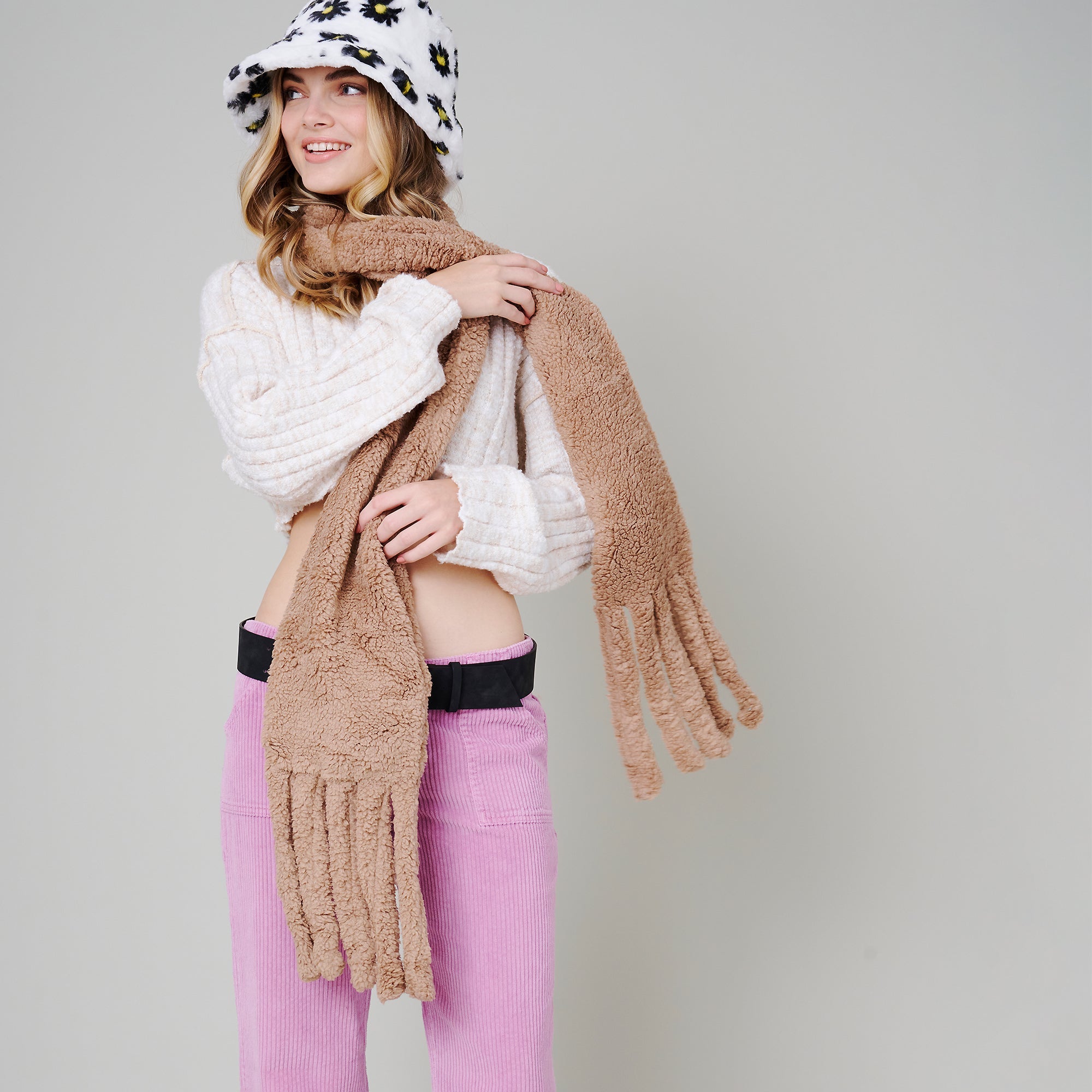 Fringe Soft Oblong Scarf