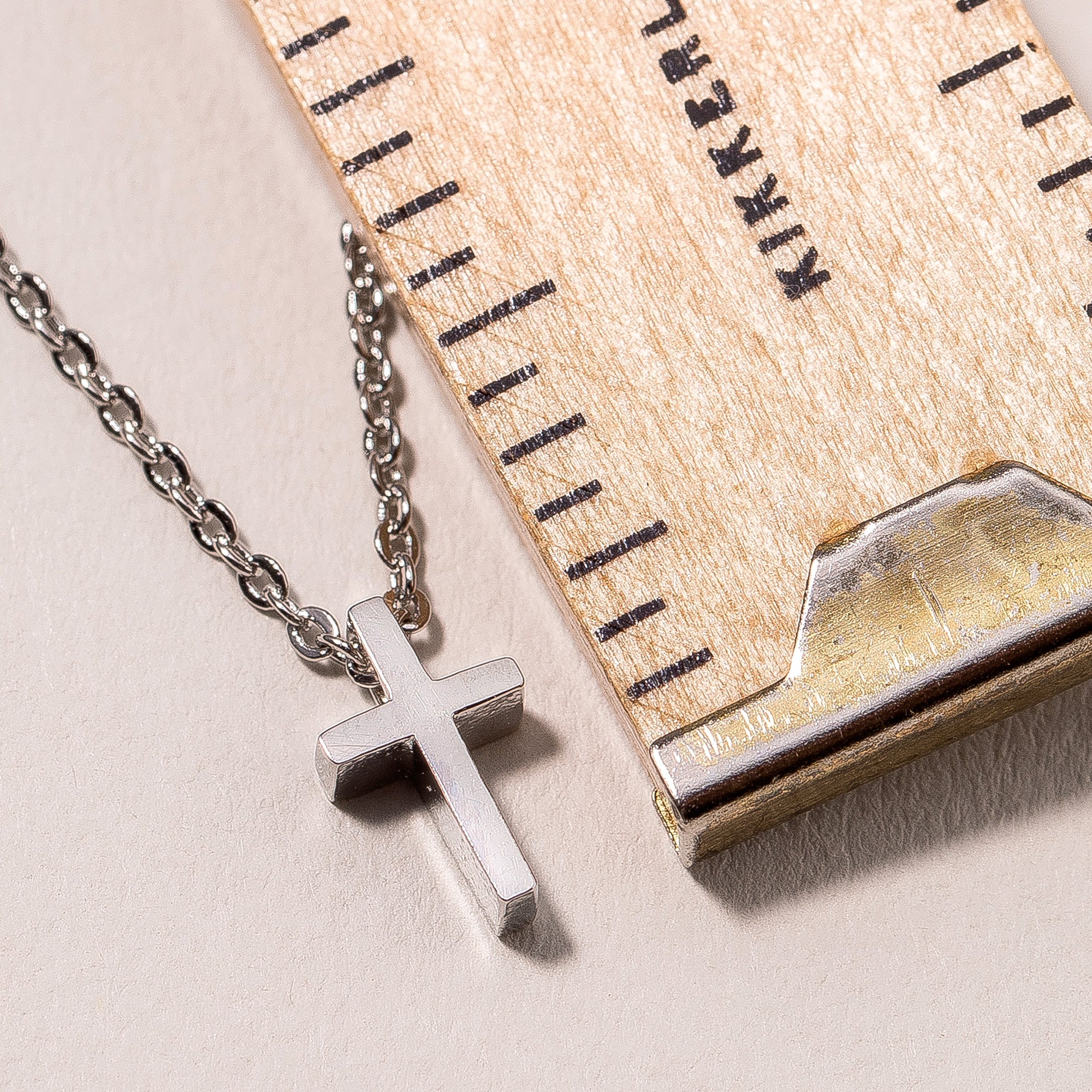 Mini Cross Charm Necklace