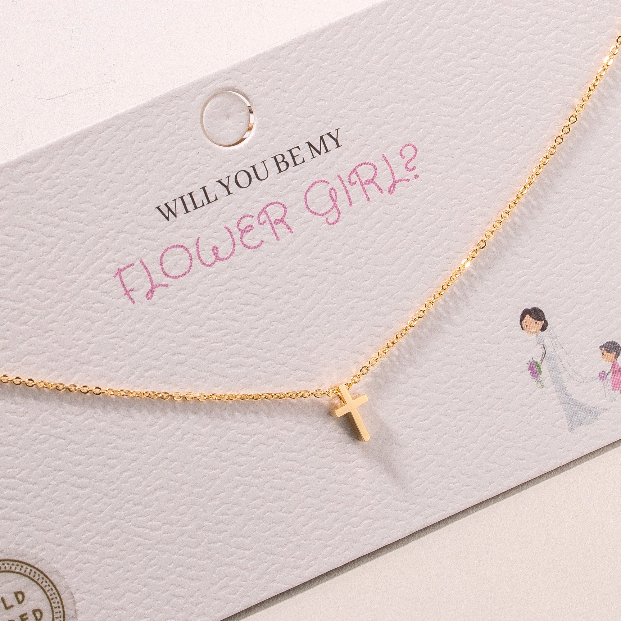 Mini Cross Charm Necklace