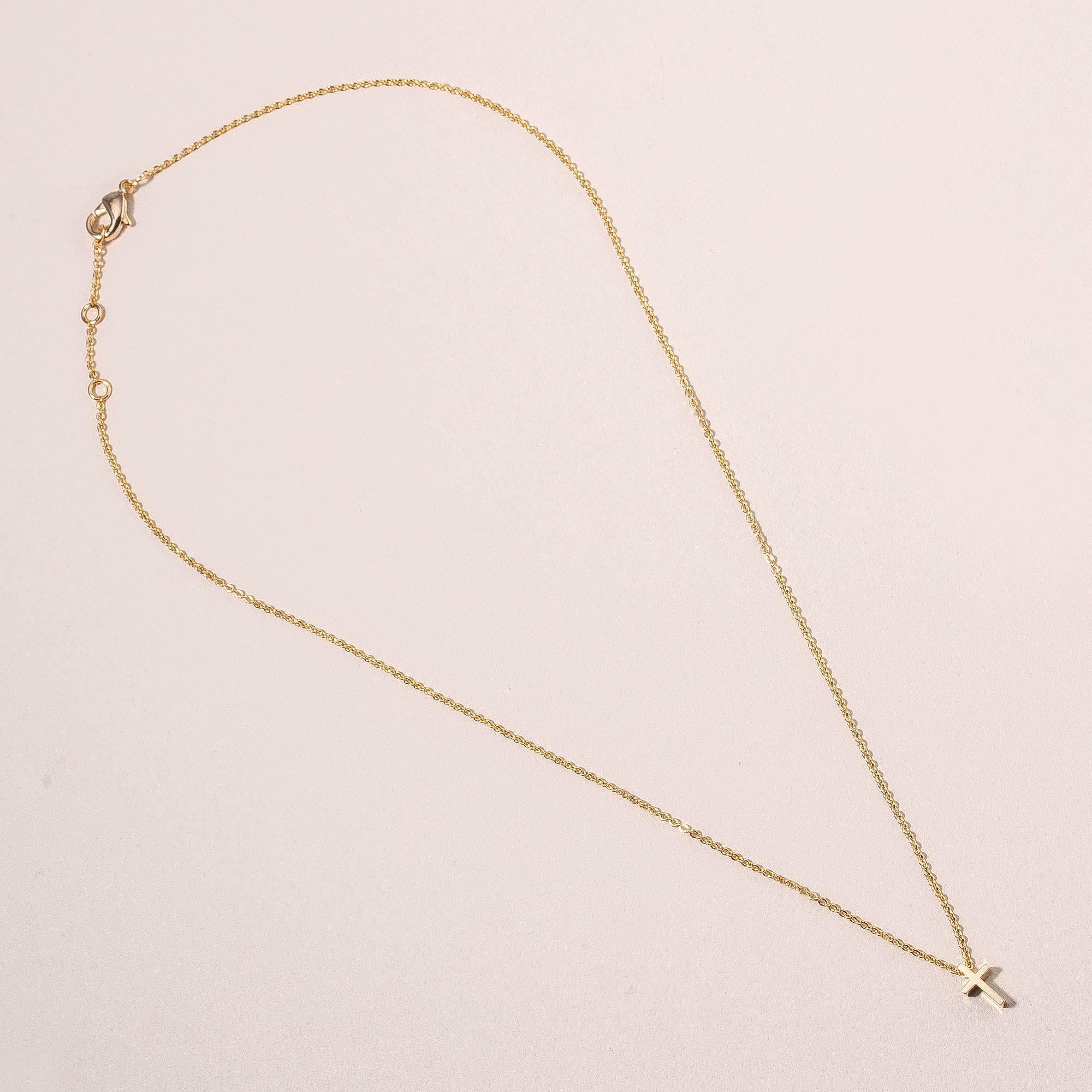 Mini Cross Charm Necklace