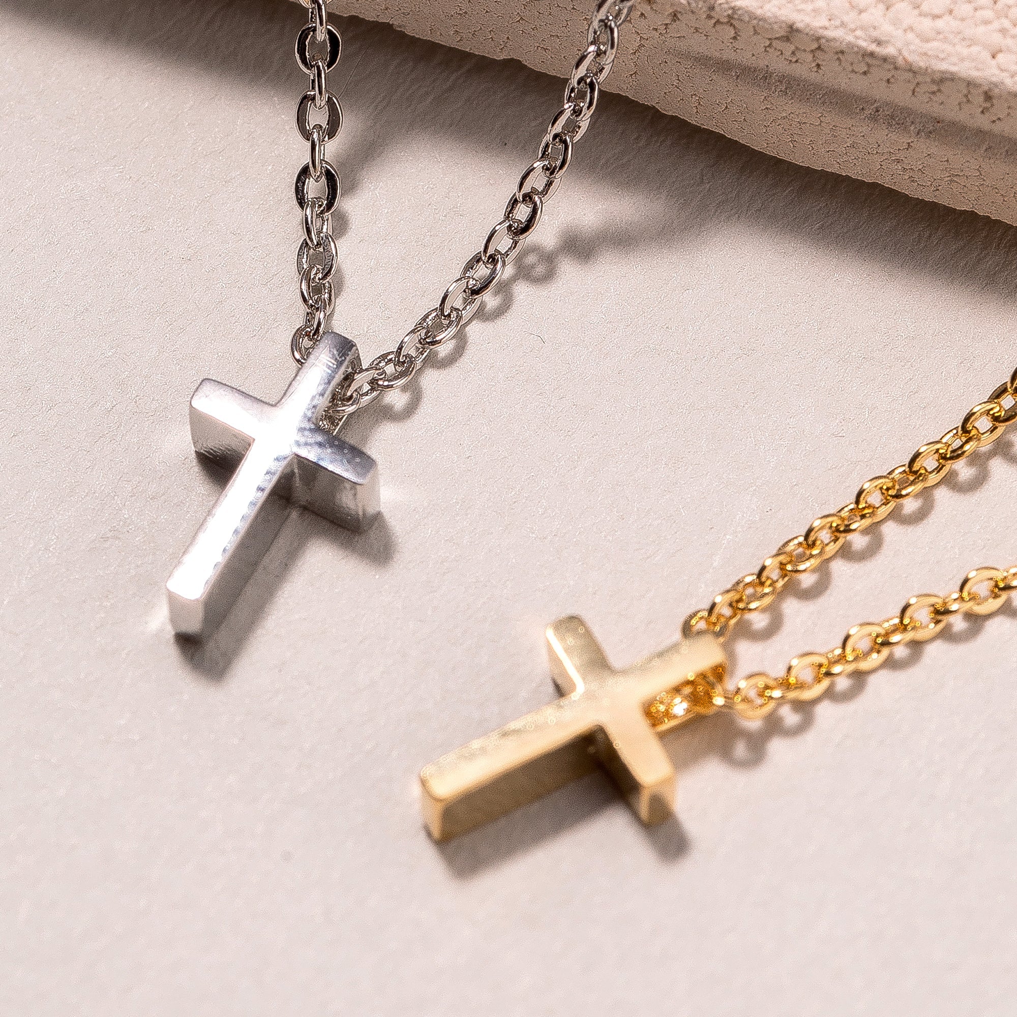 Mini Cross Charm Necklace