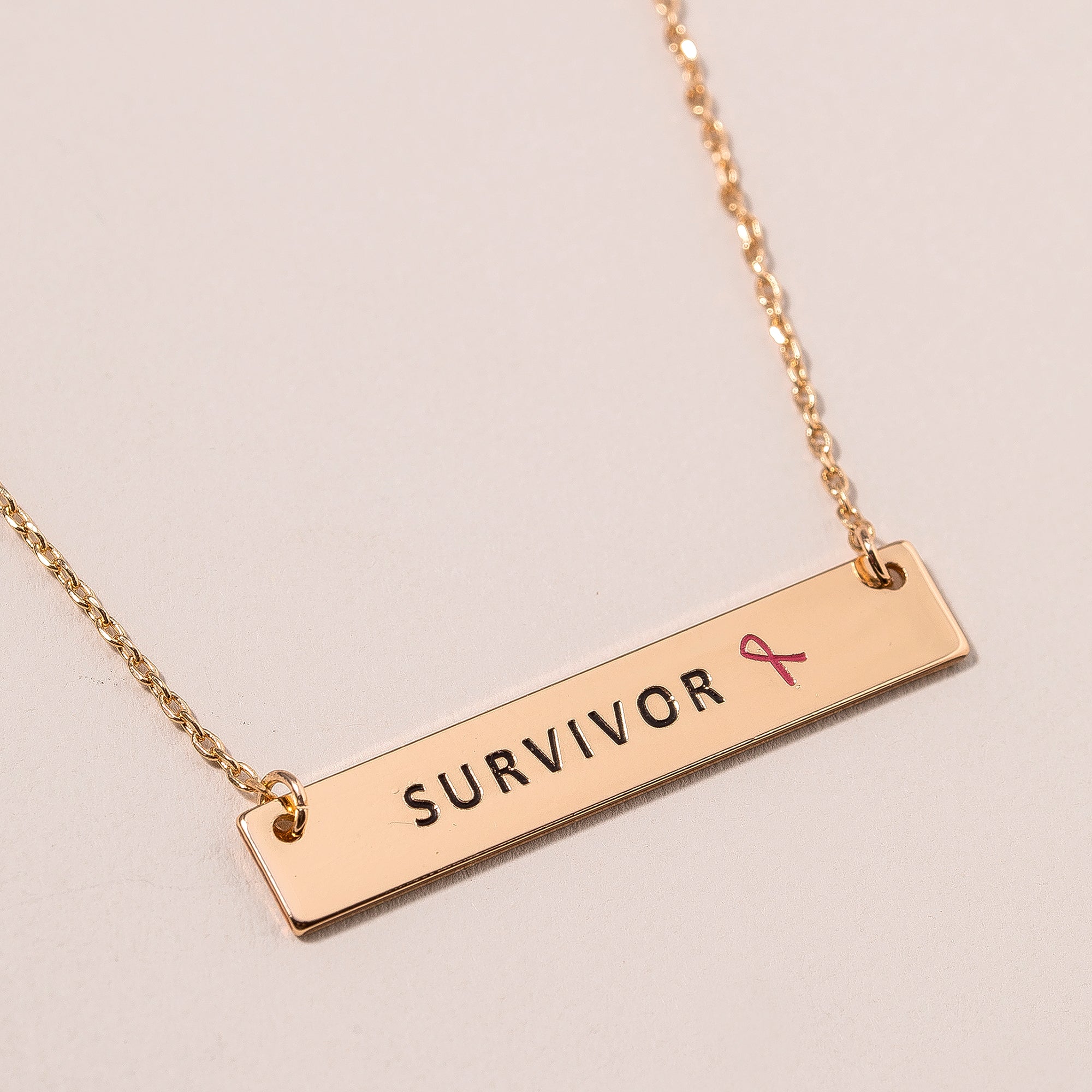 Survivor Tag Charm Necklace