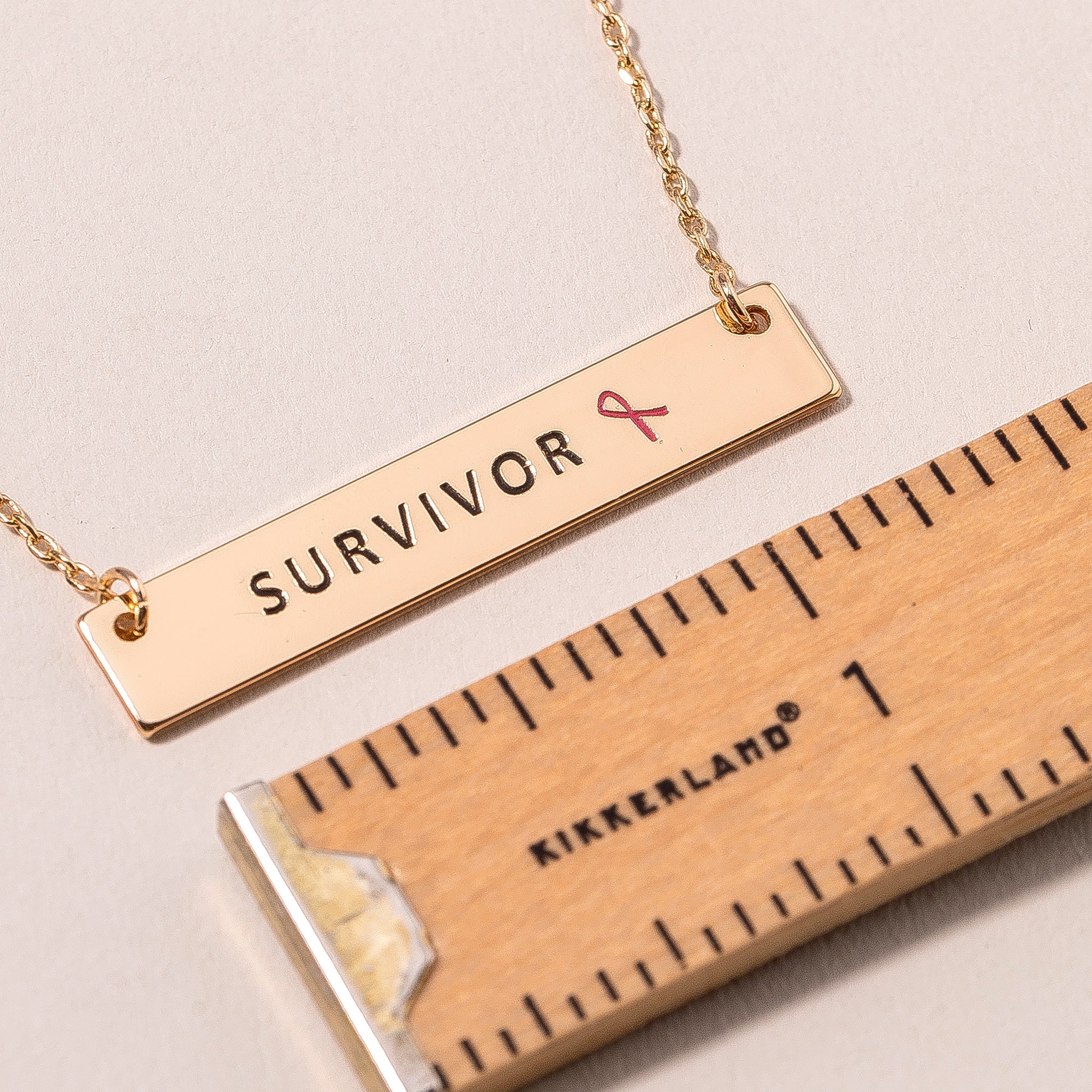 Survivor Tag Charm Necklace