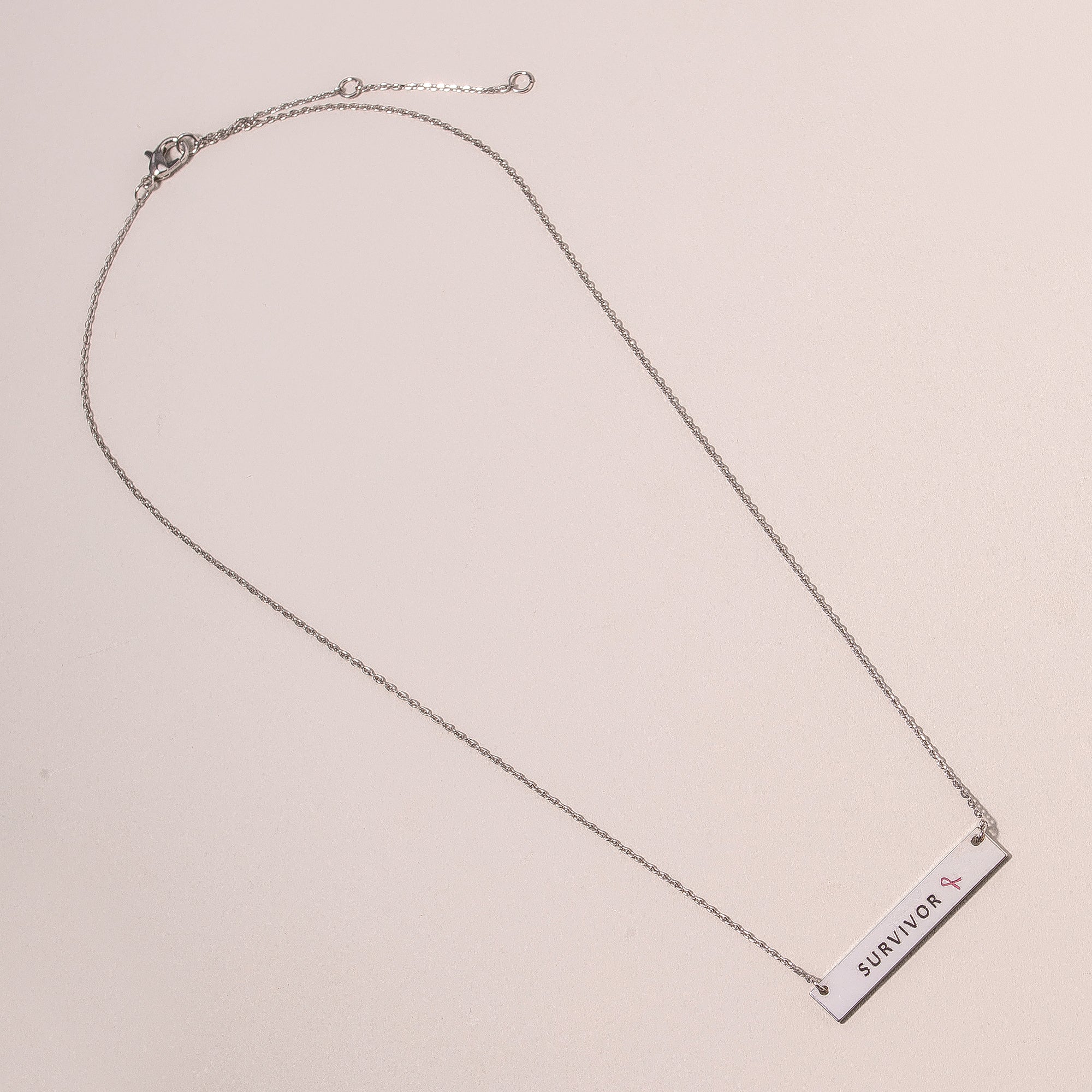 Survivor Tag Charm Necklace
