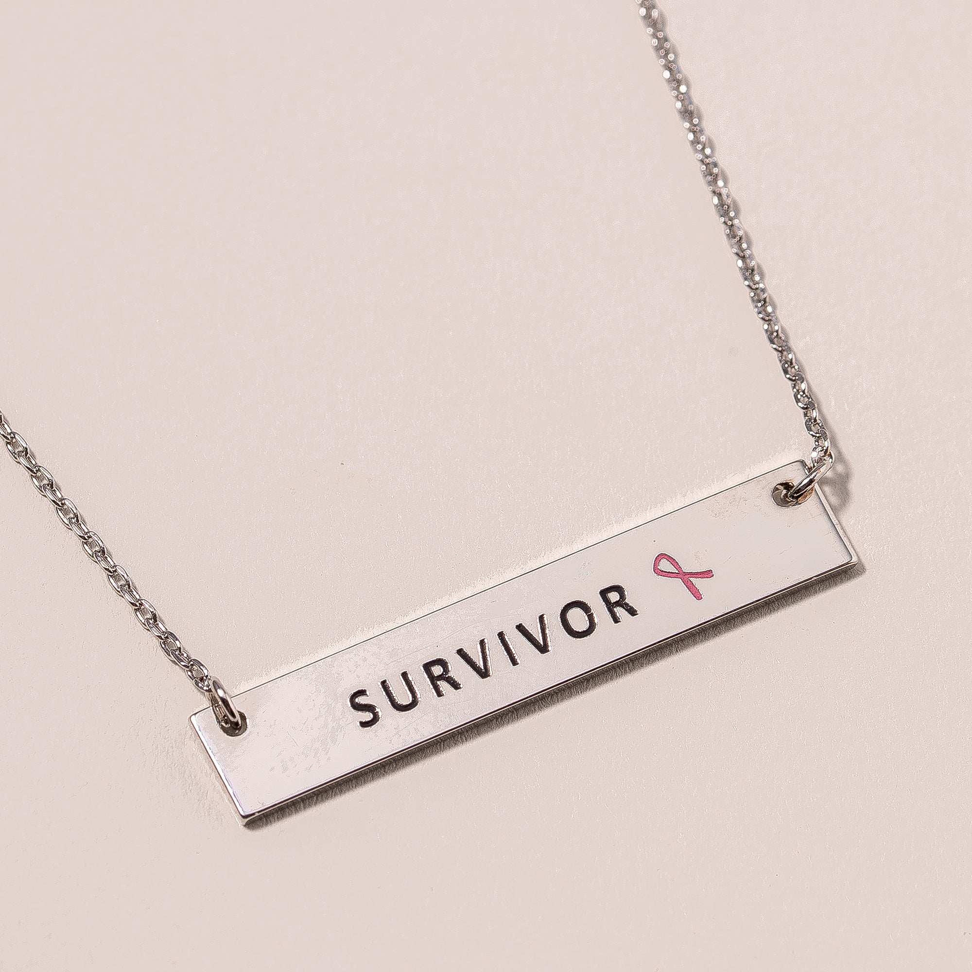 Survivor Tag Charm Necklace