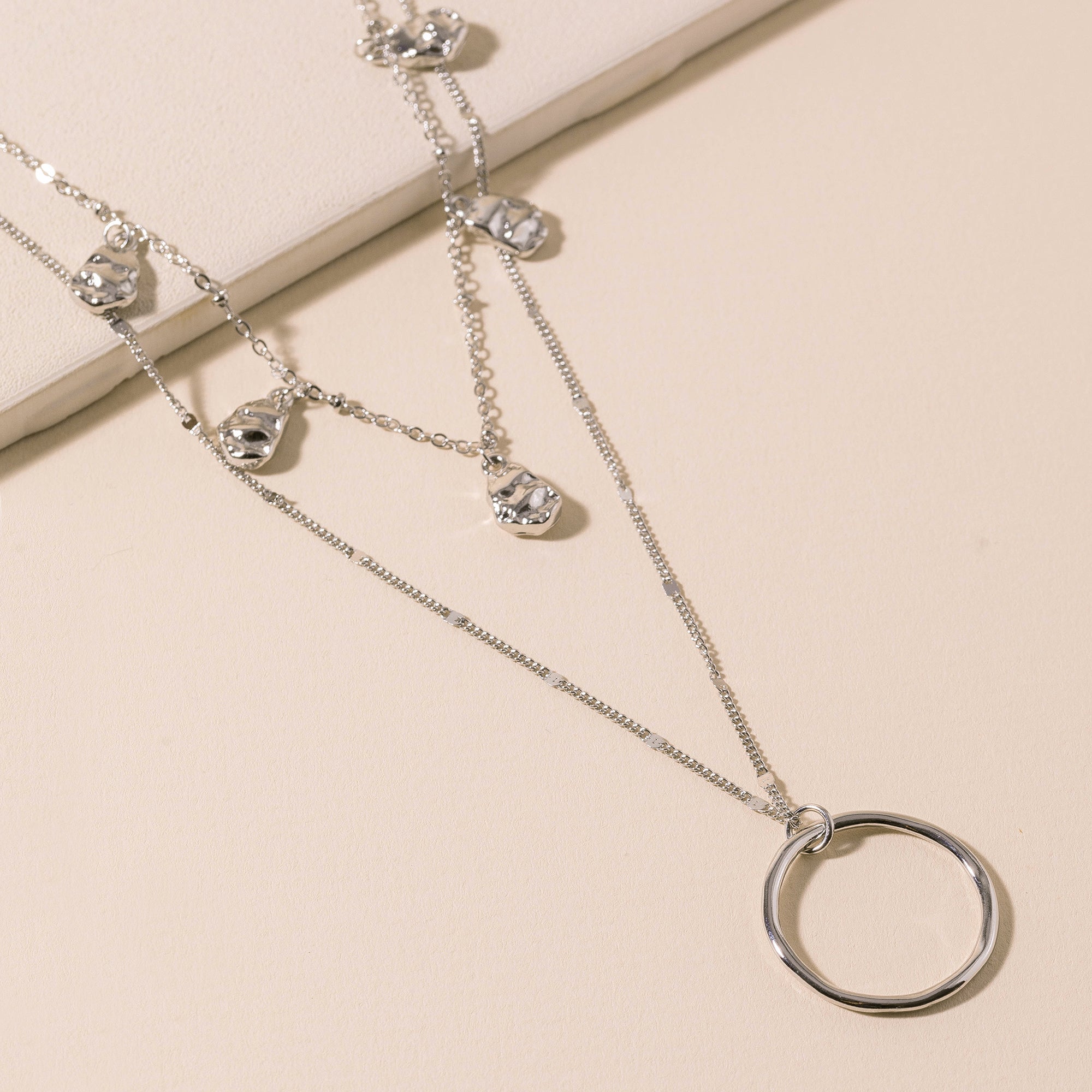 Layered Medallion Charms Necklace