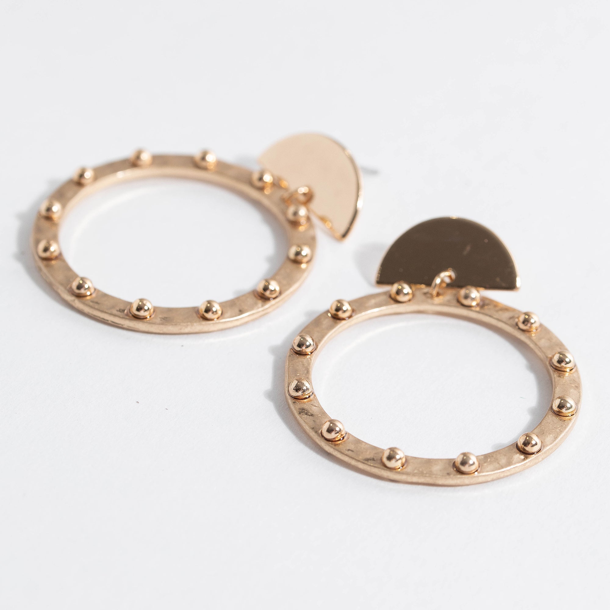Metal Bead Dangling Earrings