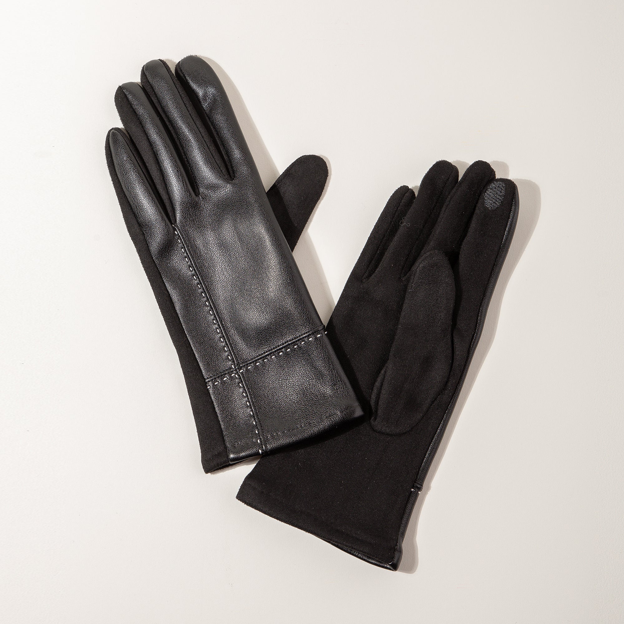 Faux Leather Touch Screen Gloves