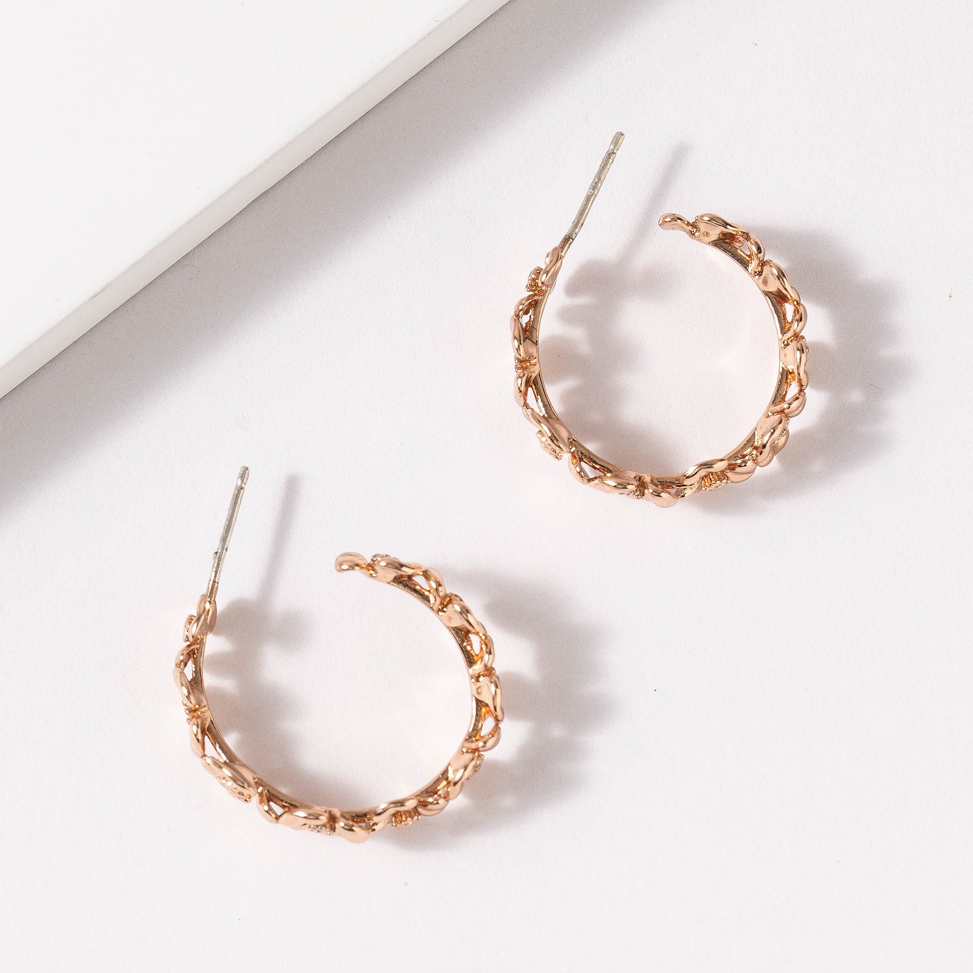 Floral Open Hoop Earrings