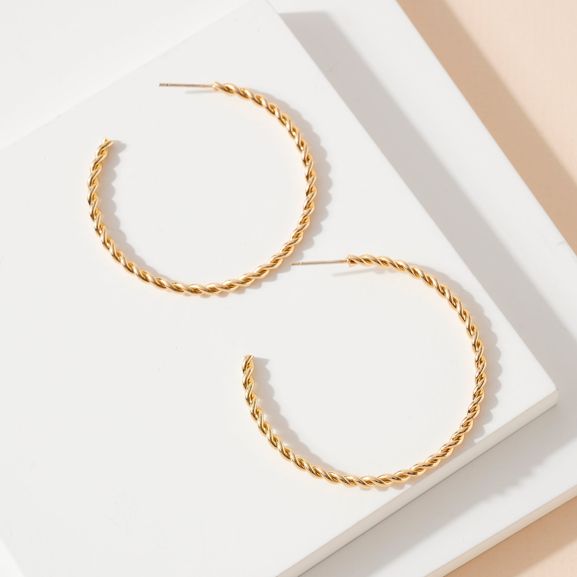 Twist Open Hoop Earrings