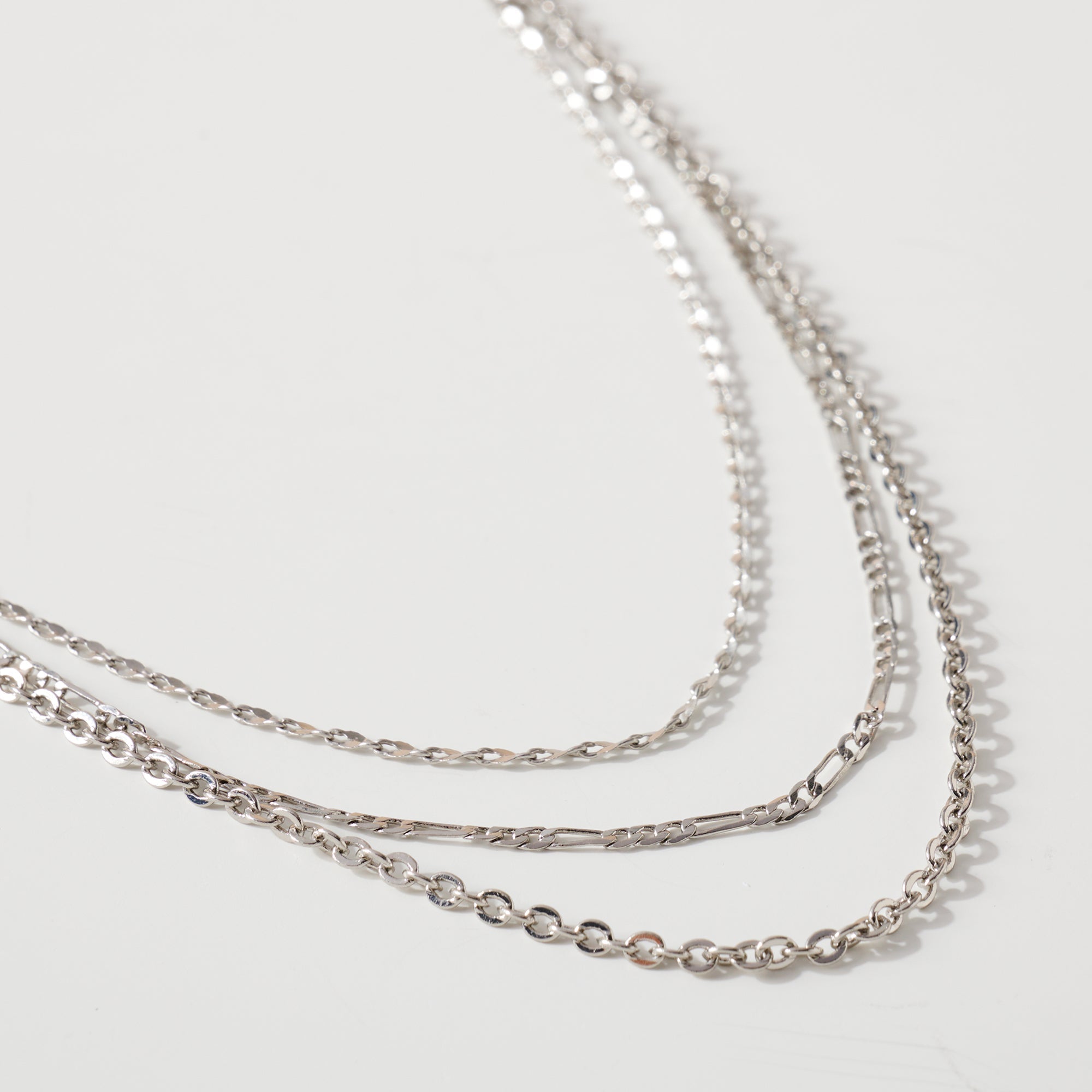 Figaro Layered Chain Link Necklace