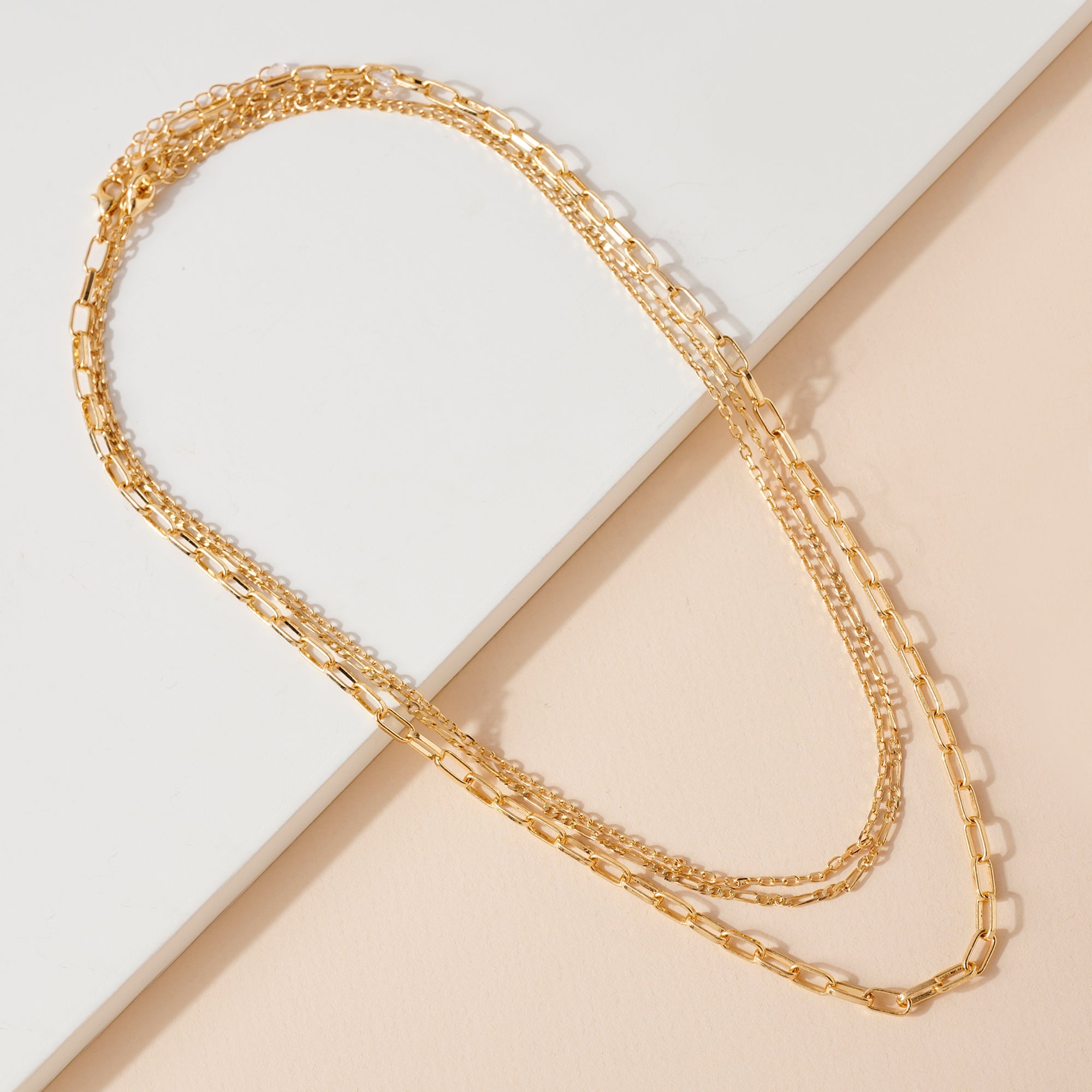 Layered Chain Link Necklace