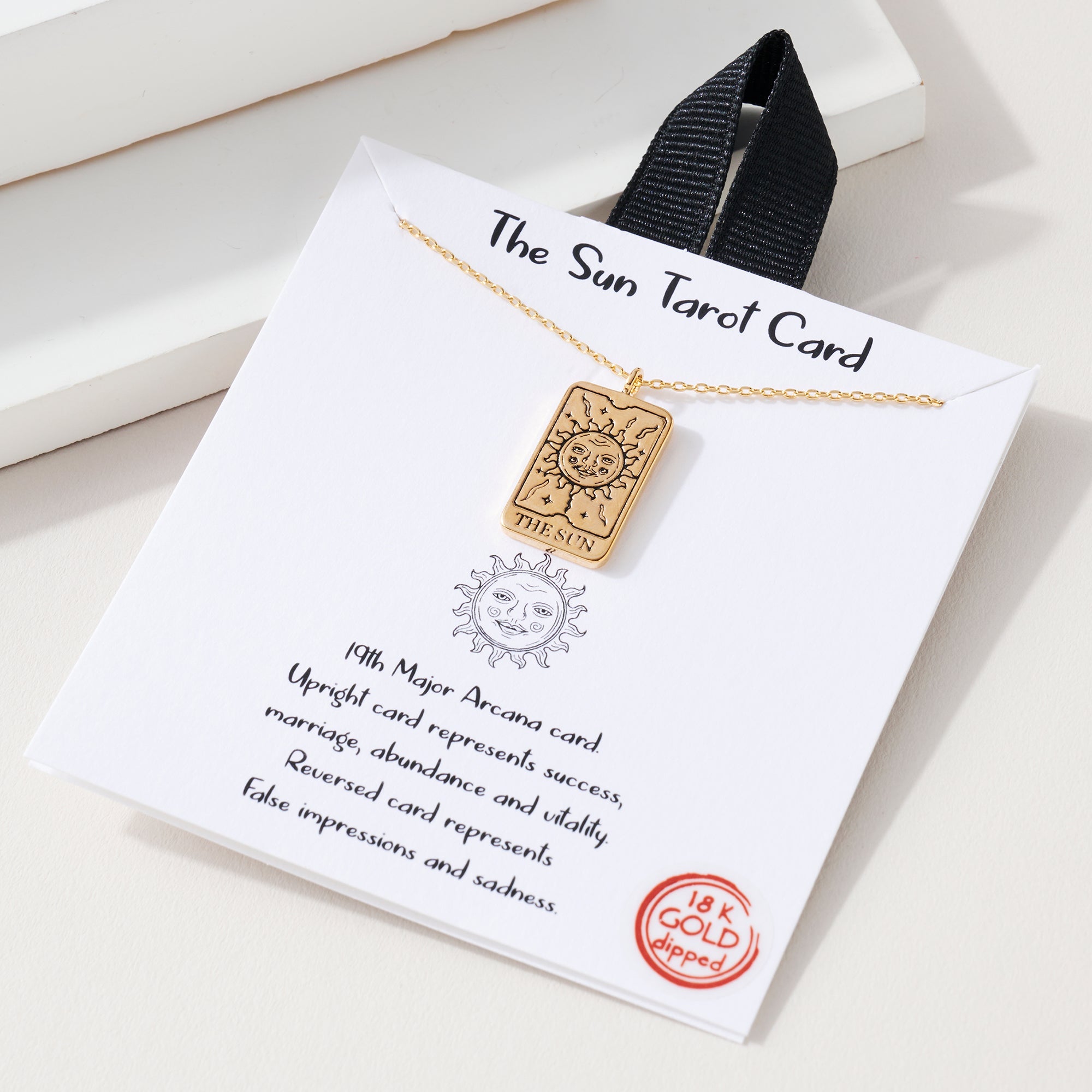 Sun Tarot Card Pendant Necklace