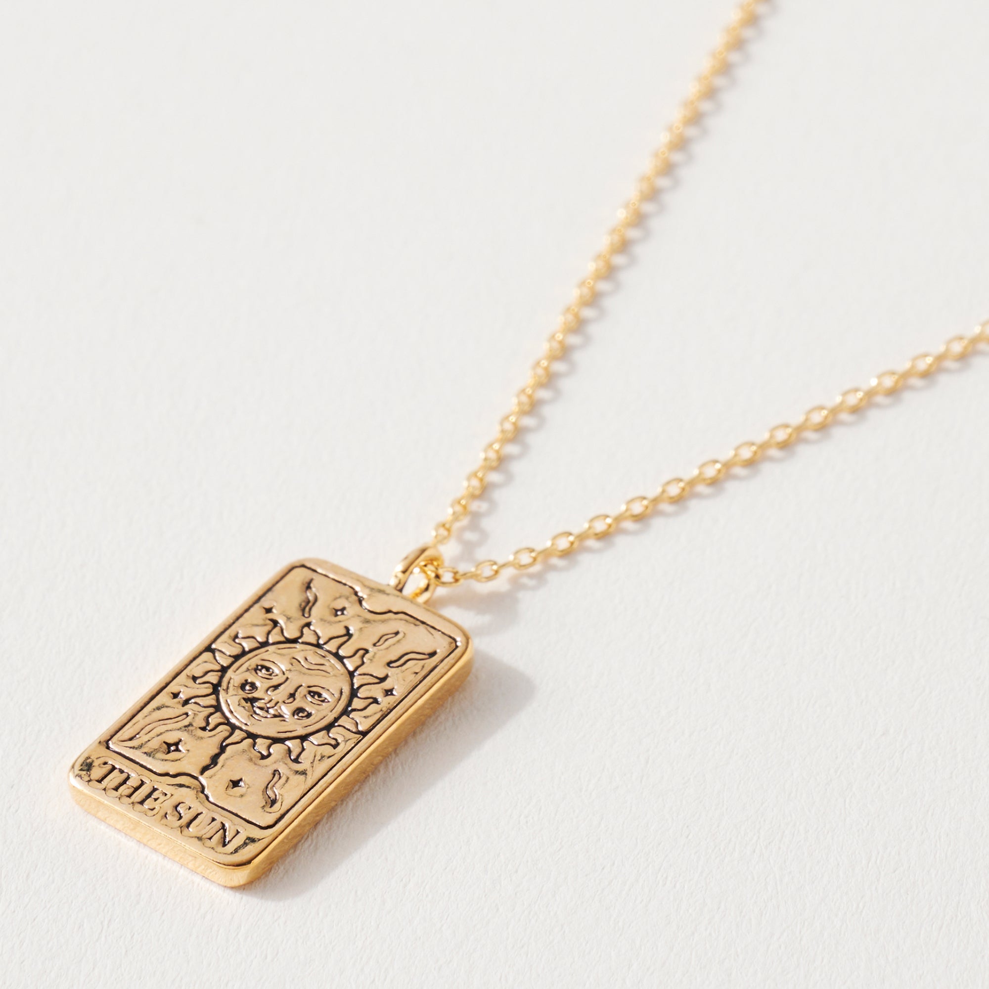 Sun Tarot Card Pendant Necklace