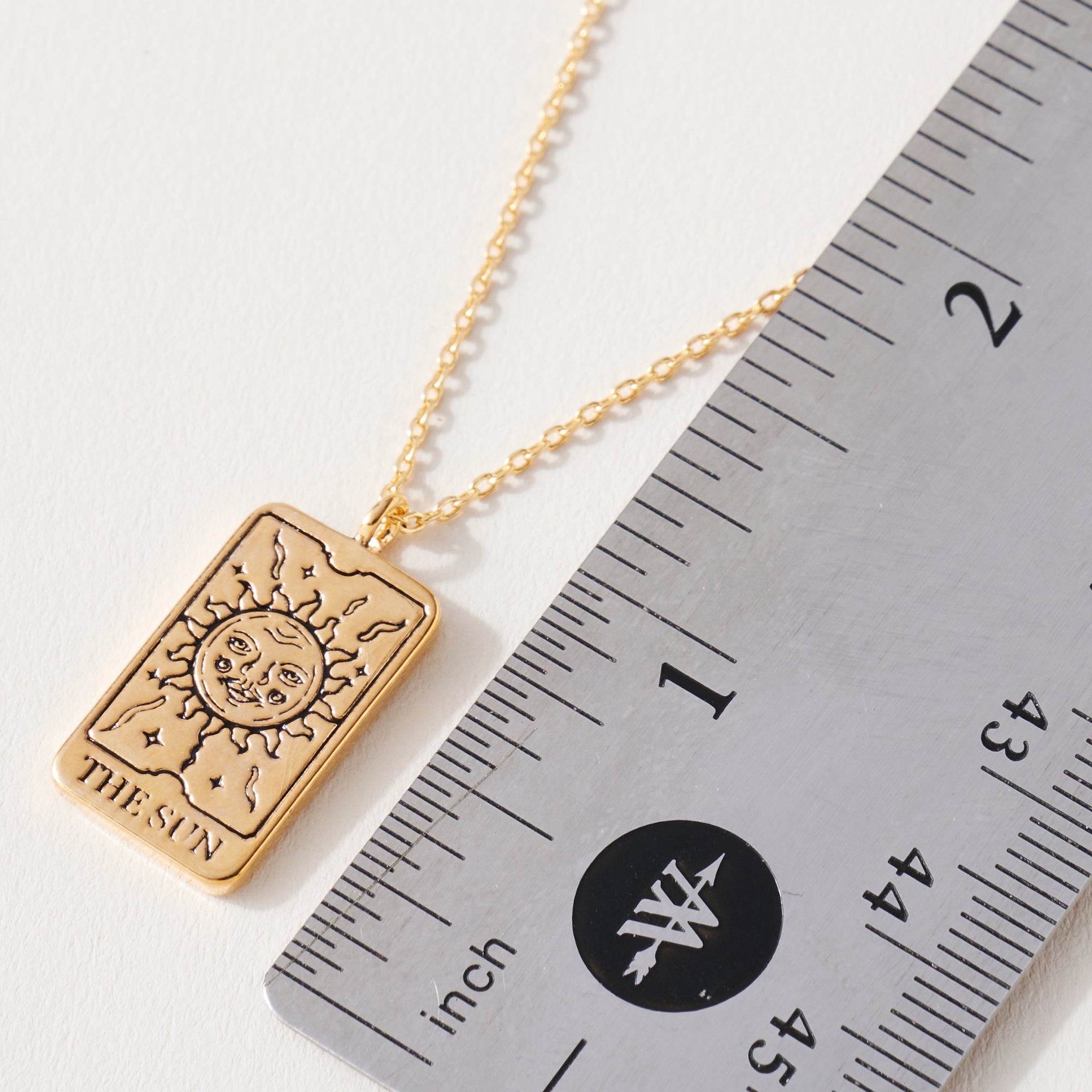 Sun Tarot Card Pendant Necklace