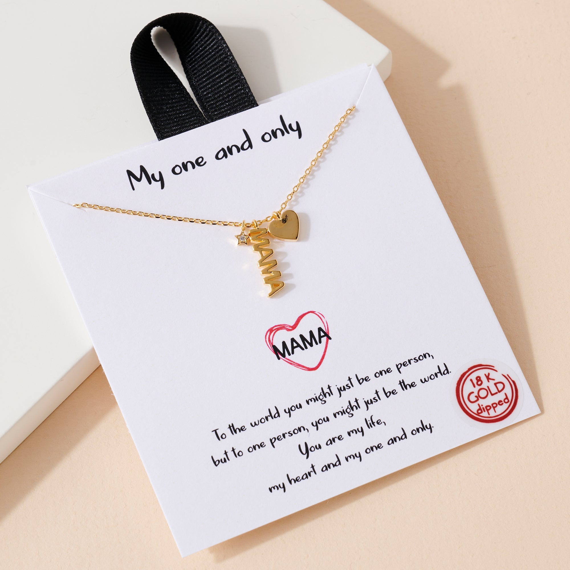 Script MAMA Charm Necklace