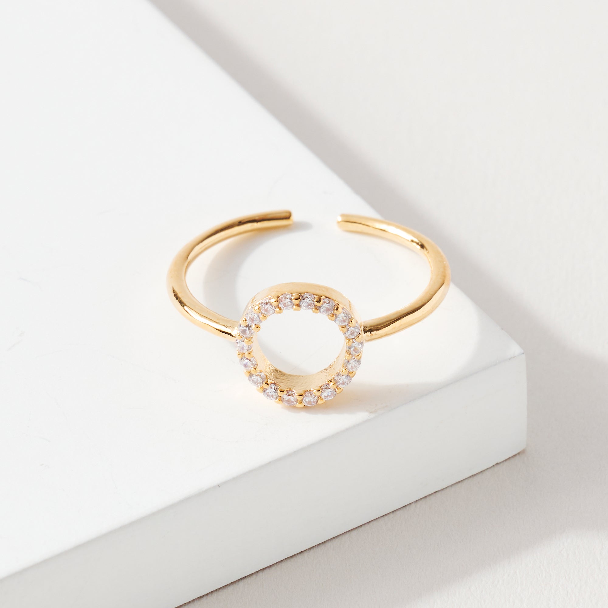 Circle CZ Open Ring