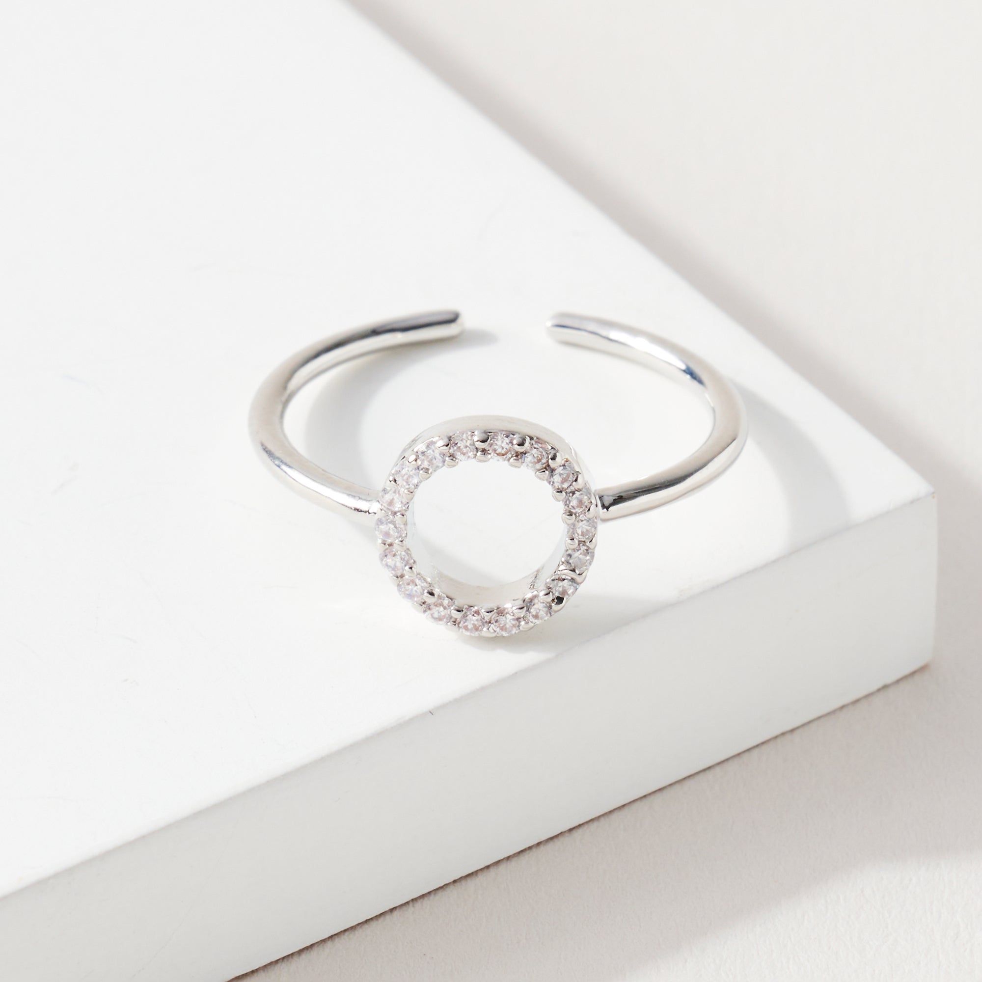Circle CZ Open Ring