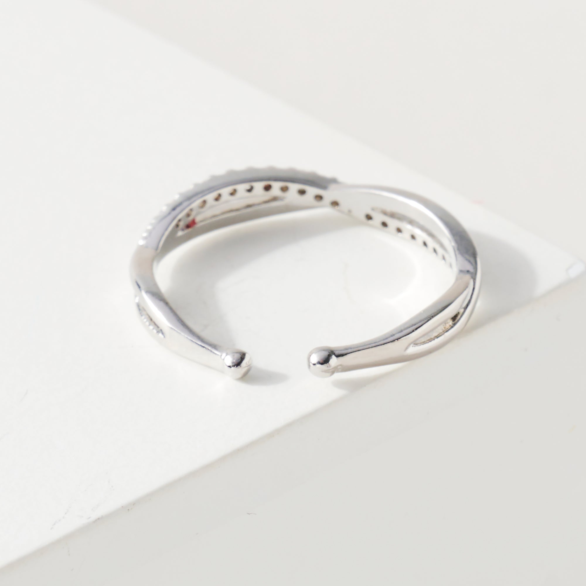 Twist CZ Open Ring