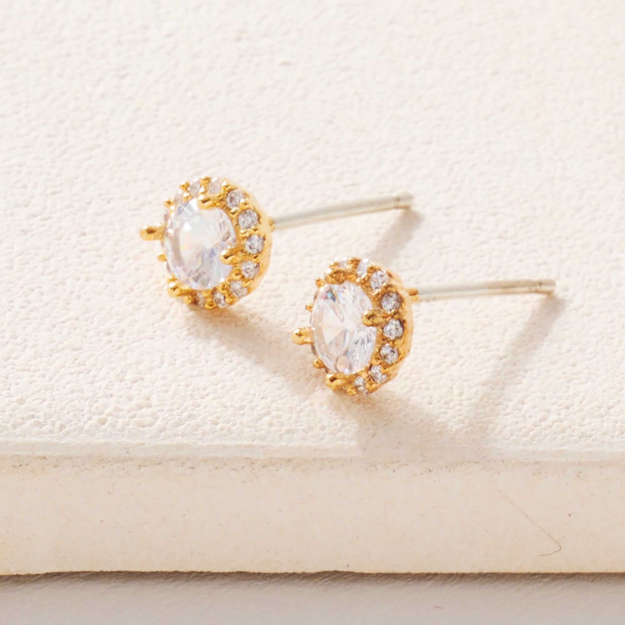 Rhinestone CZ Stud Earrings