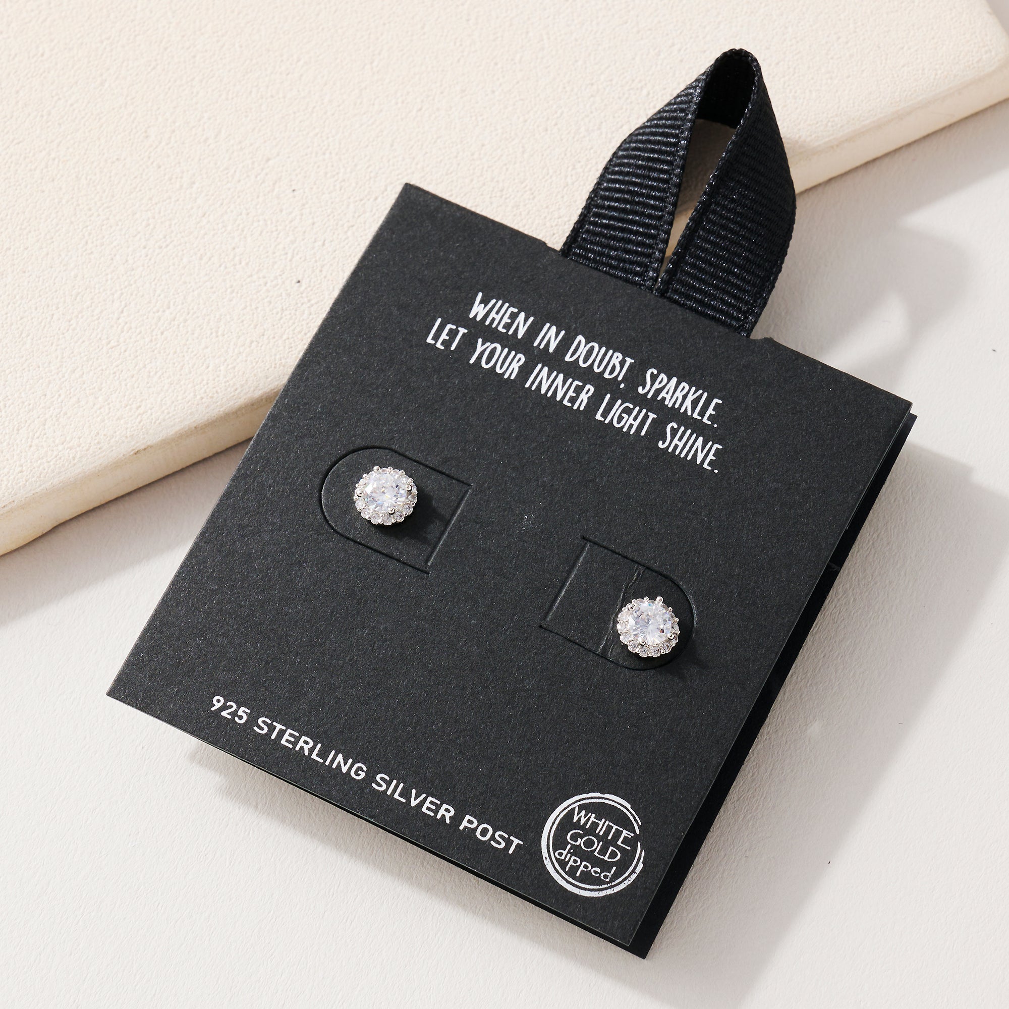 Rhinestone CZ Stud Earrings