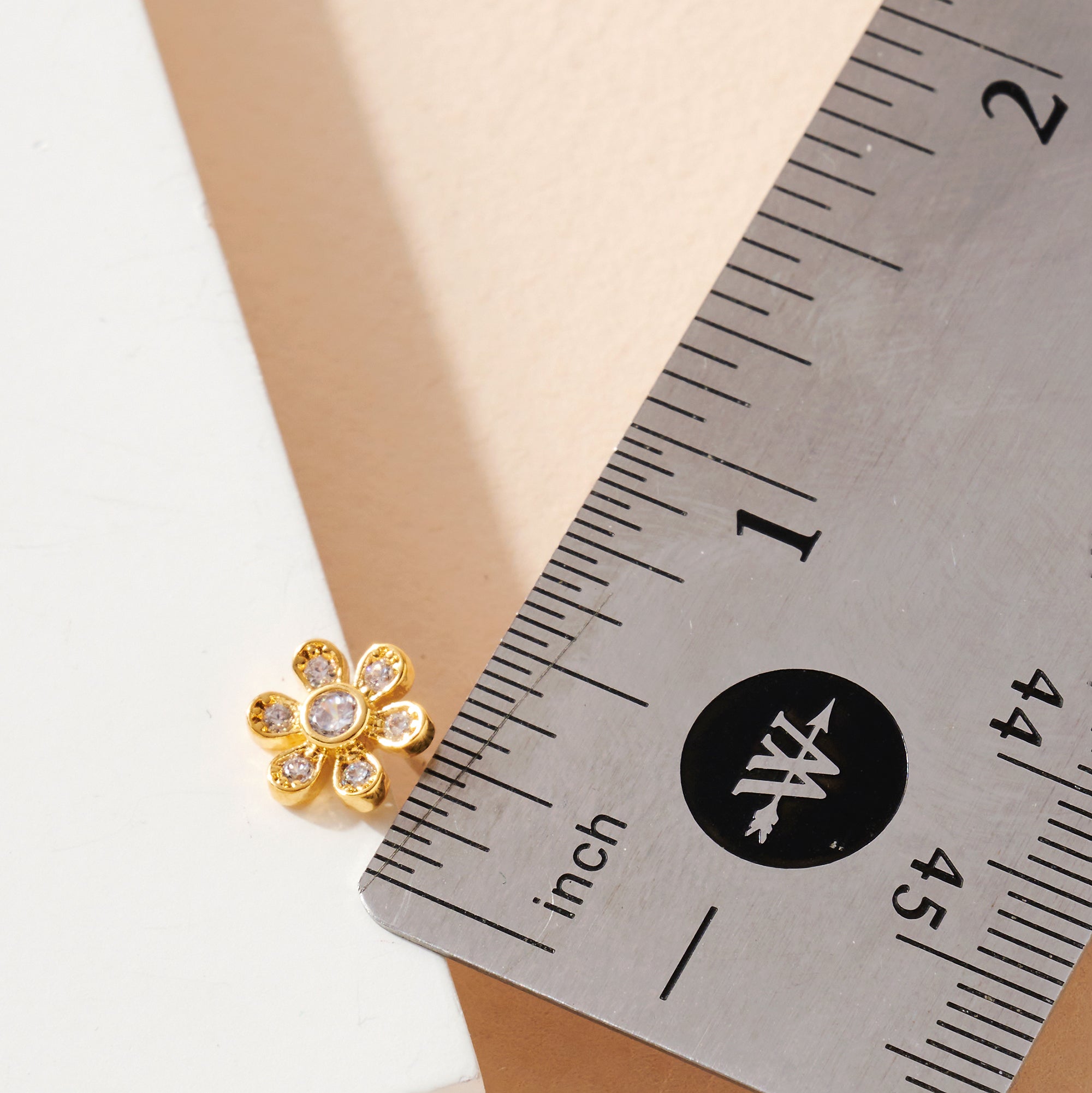 Flower CZ Stud Earrings