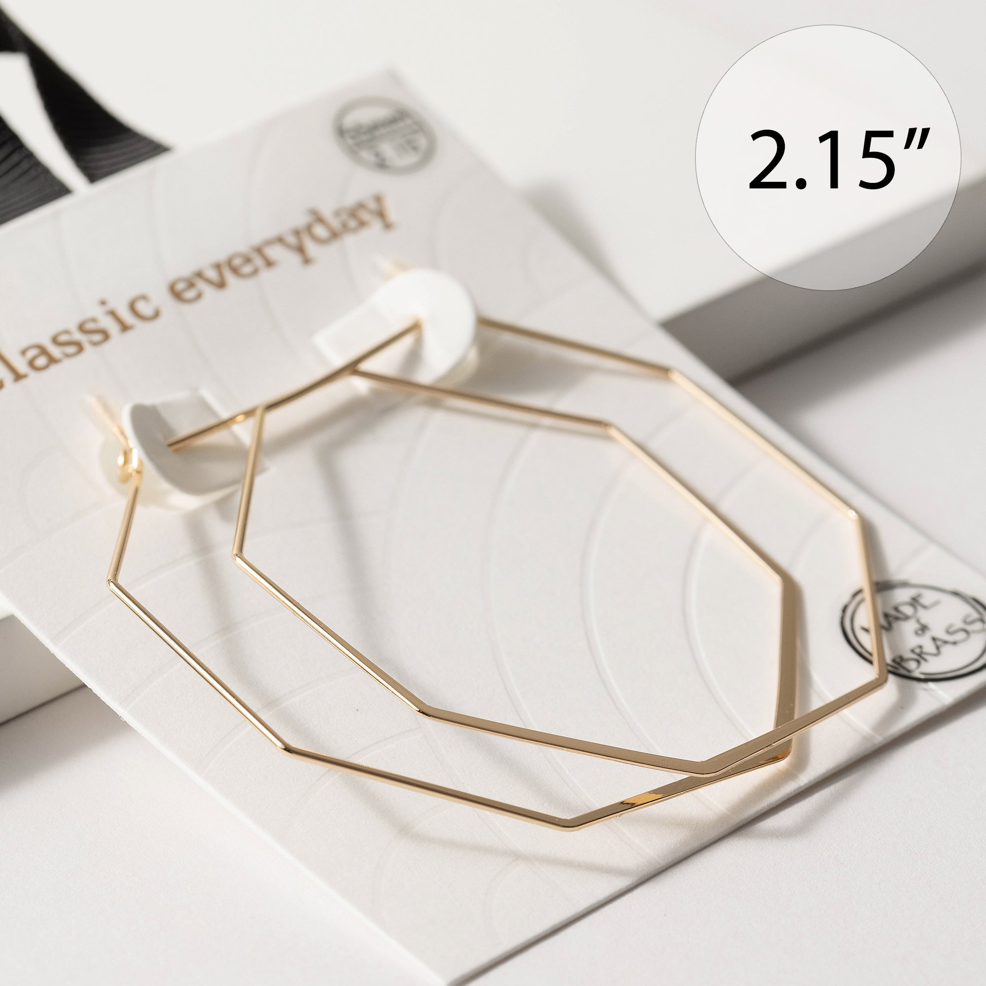 Hexagon Hoop Earrings