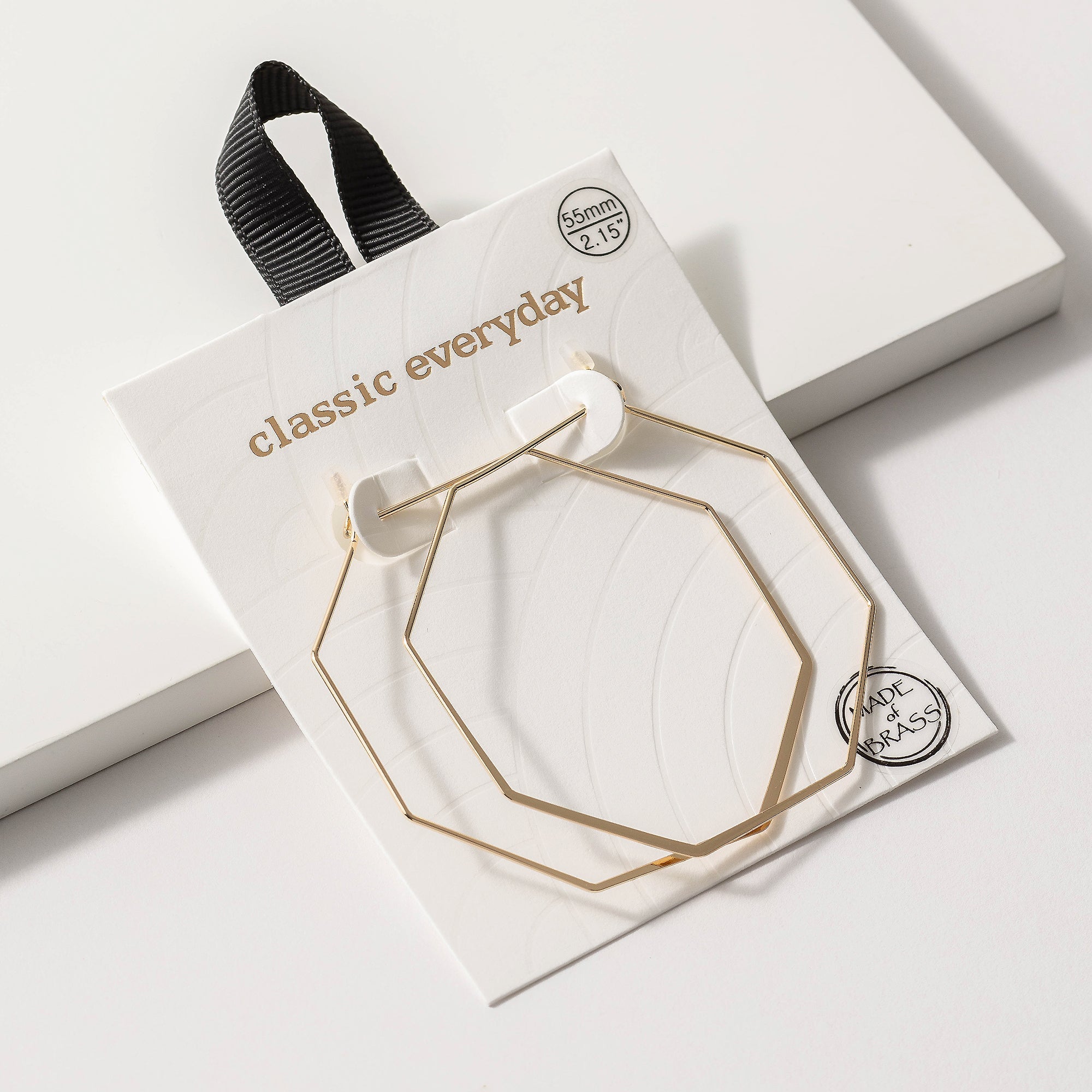 Hexagon Hoop Earrings